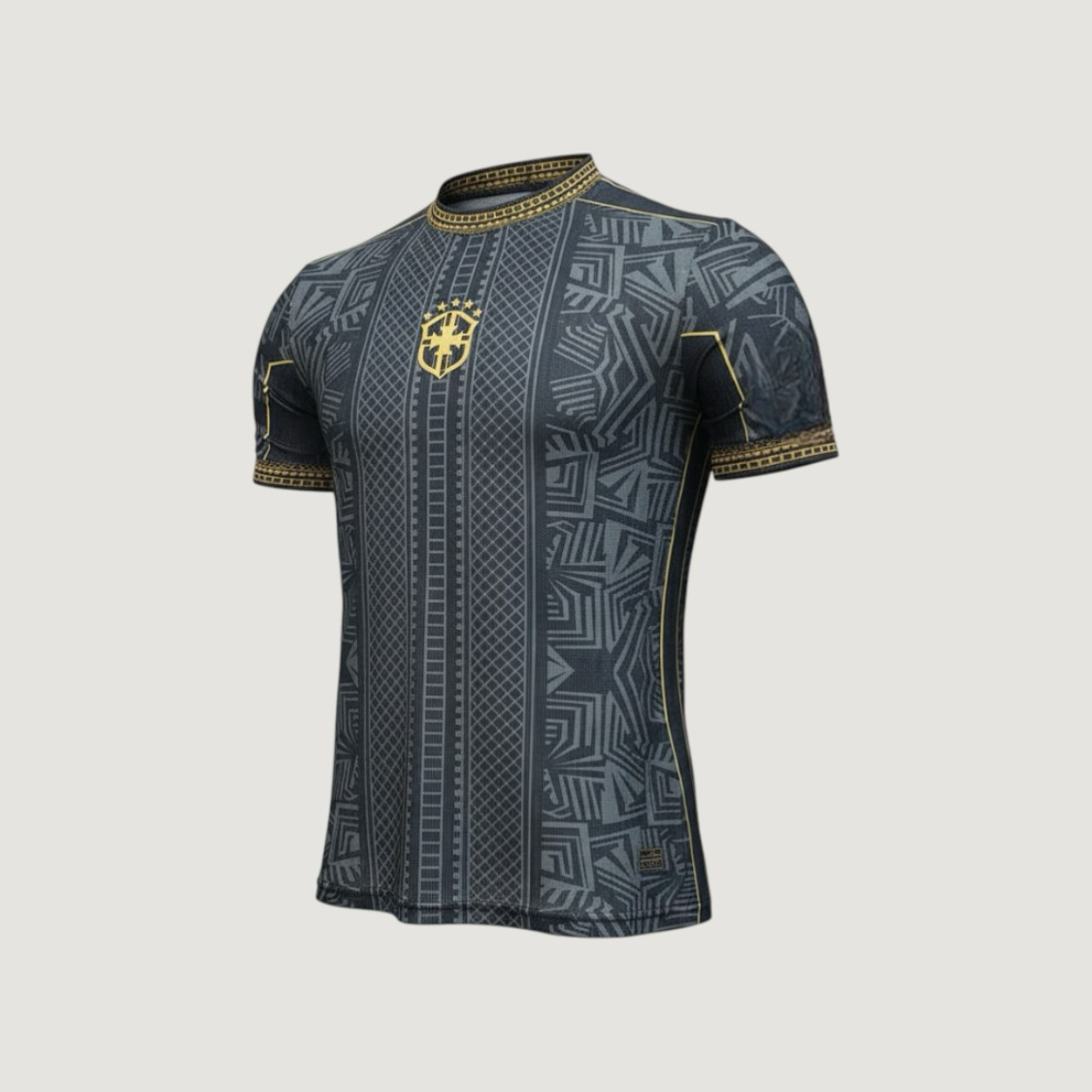 Brésil – Maillot Concept 2026 – Noir, Gris, Or