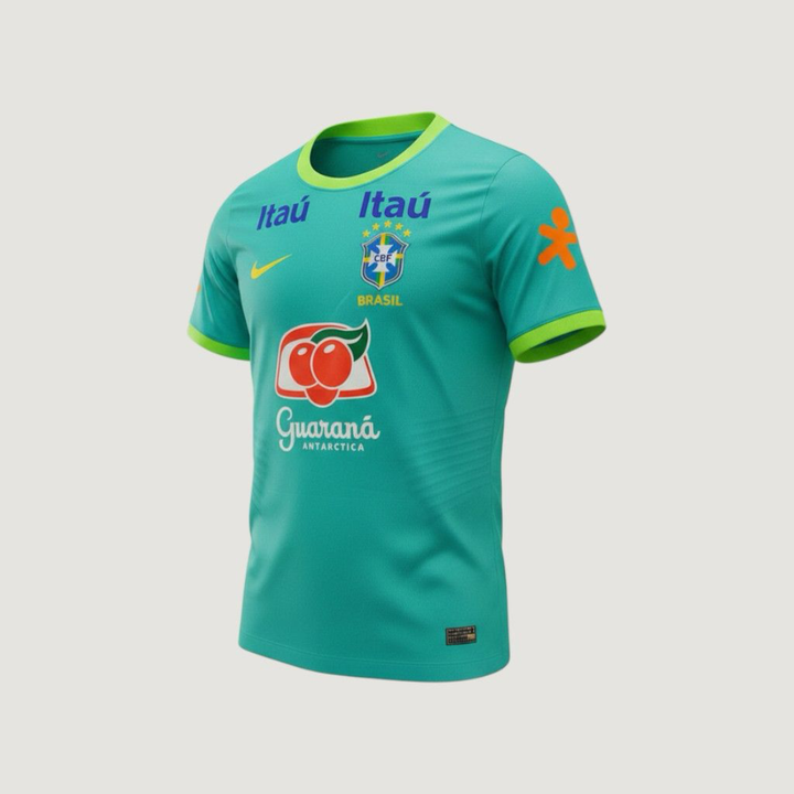 Brésil – Maillot d’Entraînement 2025/26 Homme – Vert lac, Vert clair
