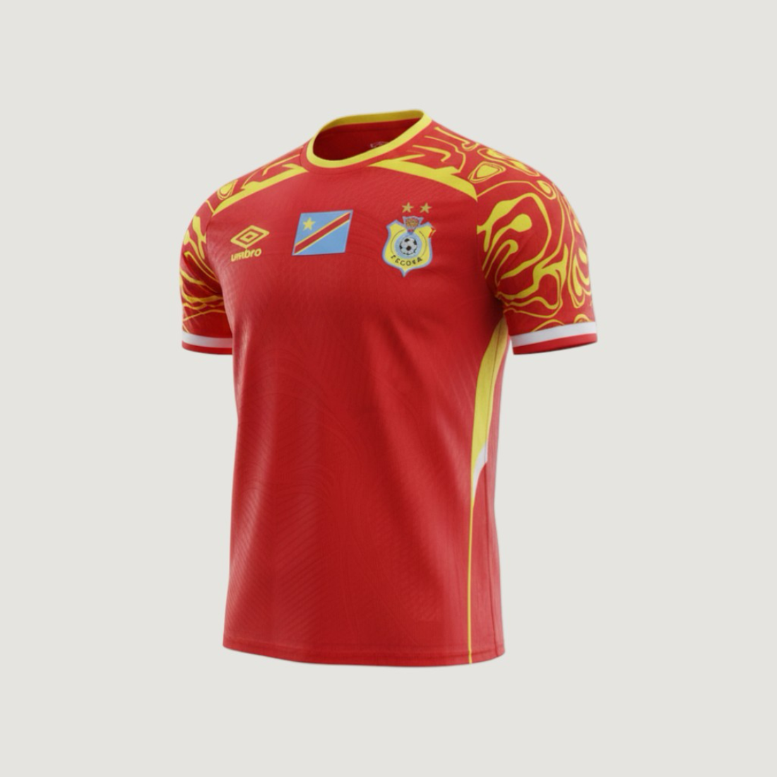 Congo – Maillot Domicile Coupe du Monde 2026 – Rouge, Jaune - Covred