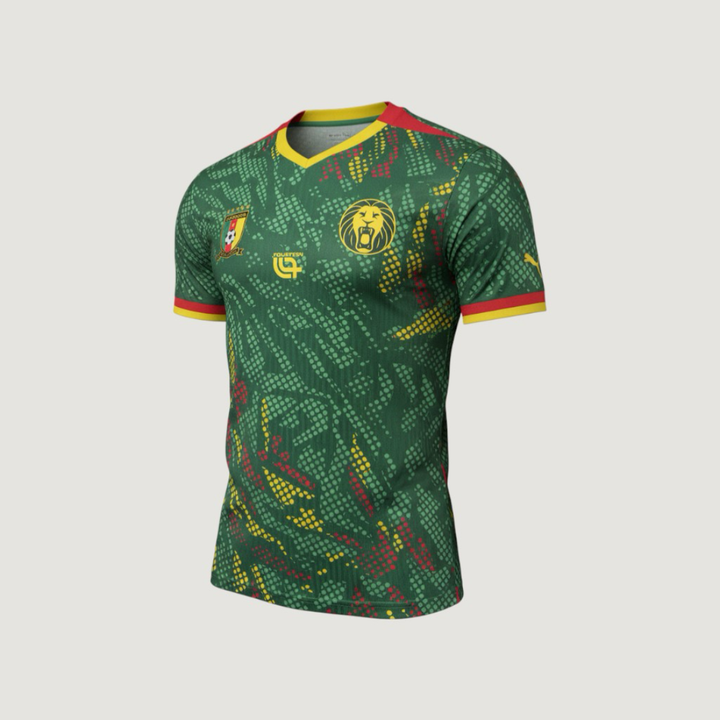 Cameroune – Maillot Domicile Coupe du Monde 2026 – Vert, Jaune, Rouge