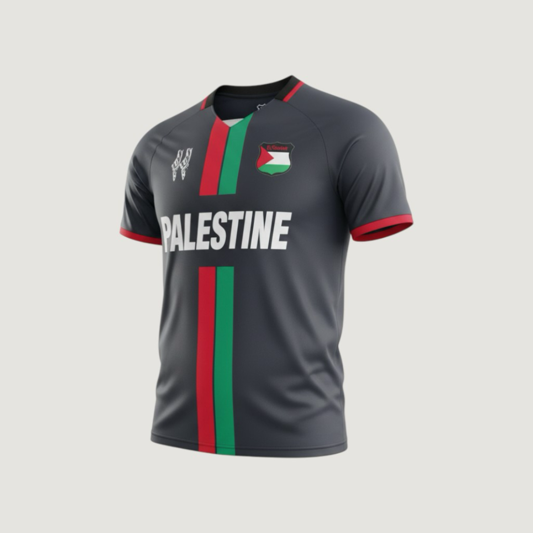 Palestine – Maillot Édition Spéciale 2023-2024 – Noir, Rouge, Vert, Blanc