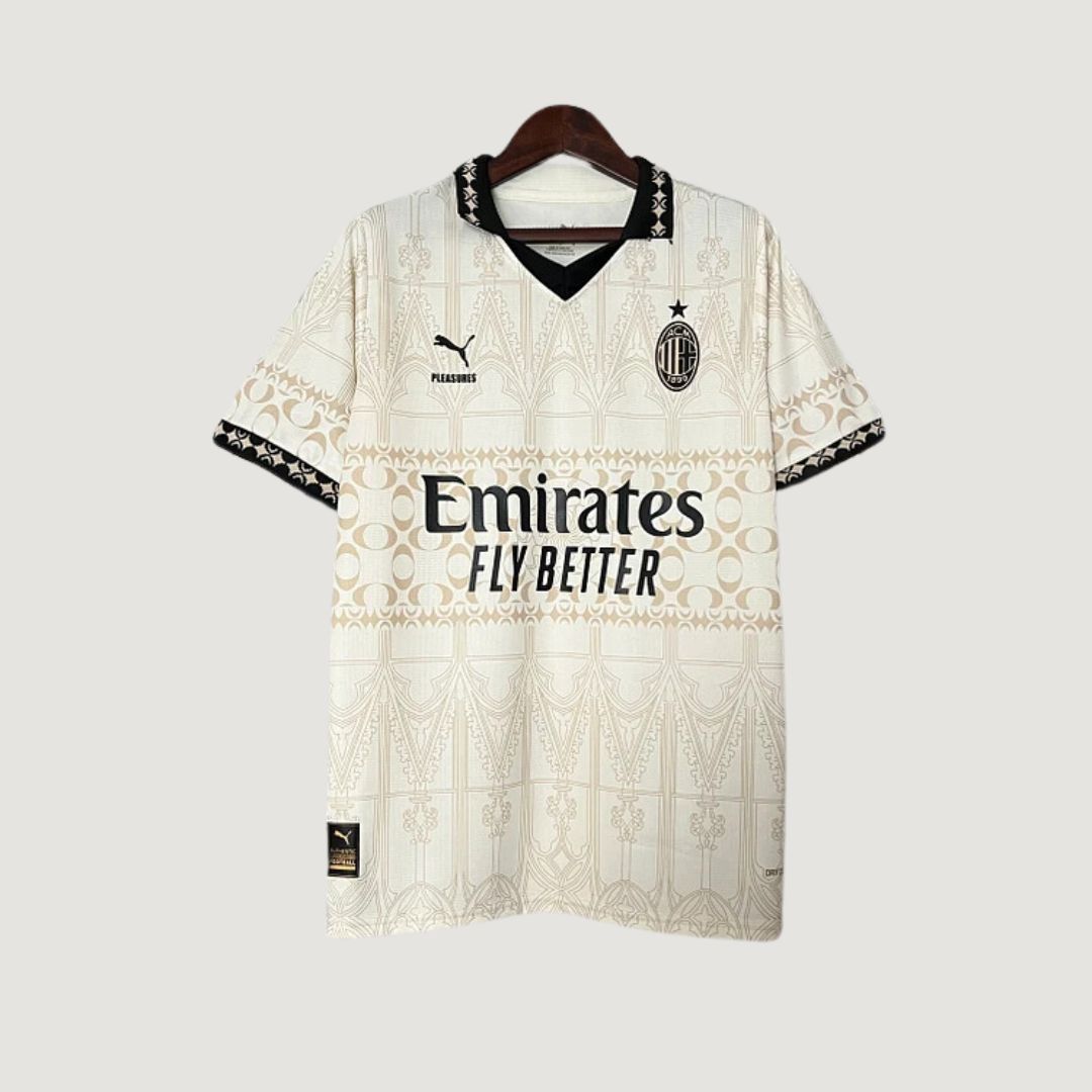 AC Milan - Maillot x PLEASURES Forth  - Crème, Noir ( Fan ) - Covred