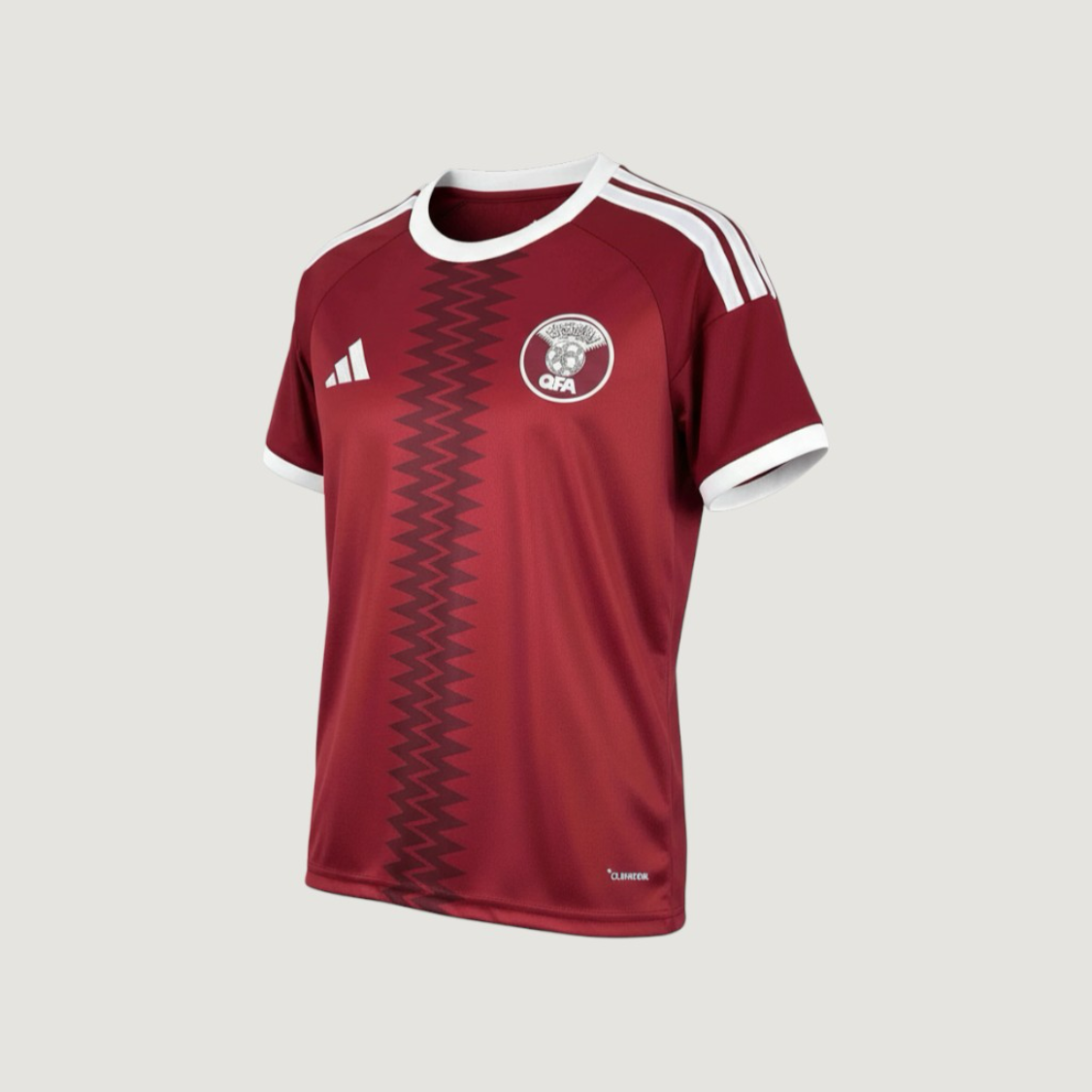 Qatar – Maillot Domicile Coupe du Monde 2026 – Bordeaux, Blanc