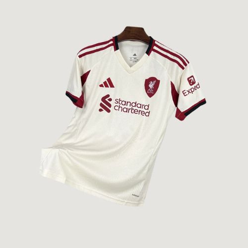 Liverpool FC – Maillot Extérieur 25/26 – Blanc, Bordeaux - Covred