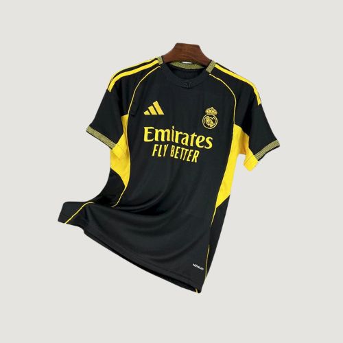 Real Madrid – Maillot Extérieur 25/26 – Noir, Jaune - Covred