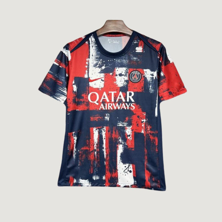 Paris Saint-Germain ( PSG ) - Maillot Pre-Match 24/25 - Rouge, Bleu, Blanc - Covred