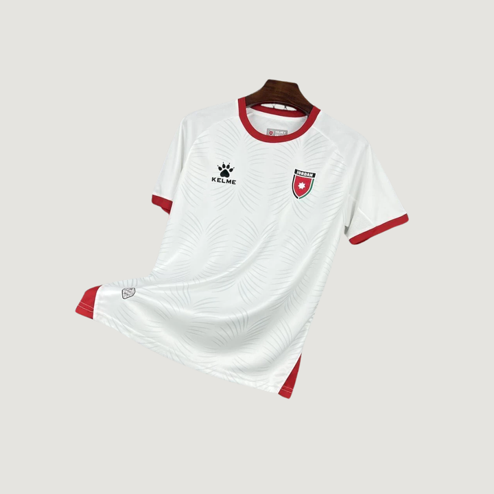 Jordanie – Maillot Domicile Coupe du Monde 2026 – Blanc, Rouge
