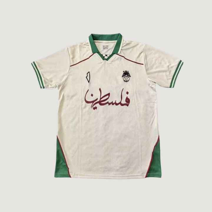 CD Palestino – Maillot 2025/26 – Écru, Vert, Bordeaux