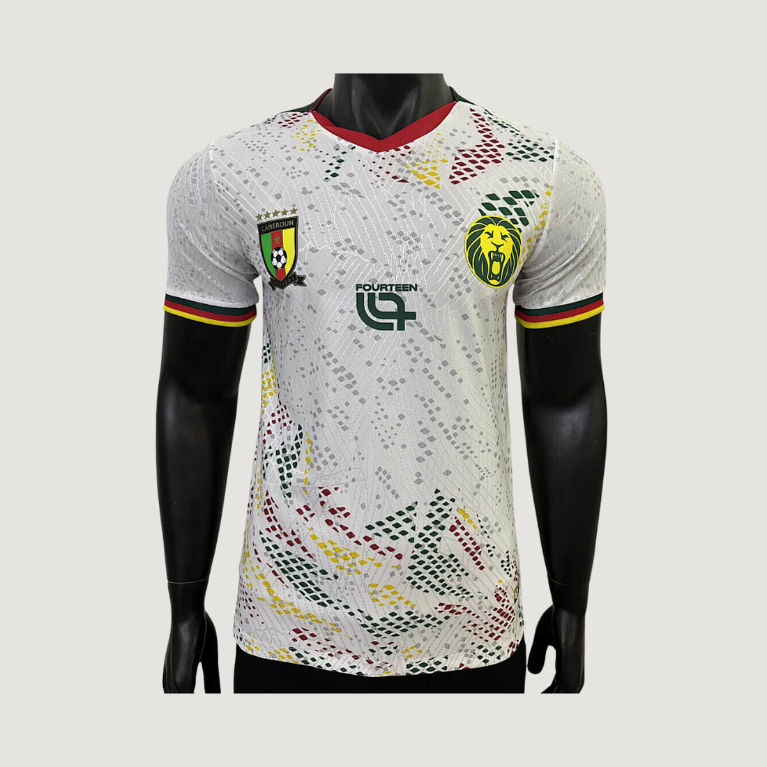 Cameroune – Maillot Extérieur Coupe du Monde 2026 – Blanc, Vert, Jaune, Rouge - Covred