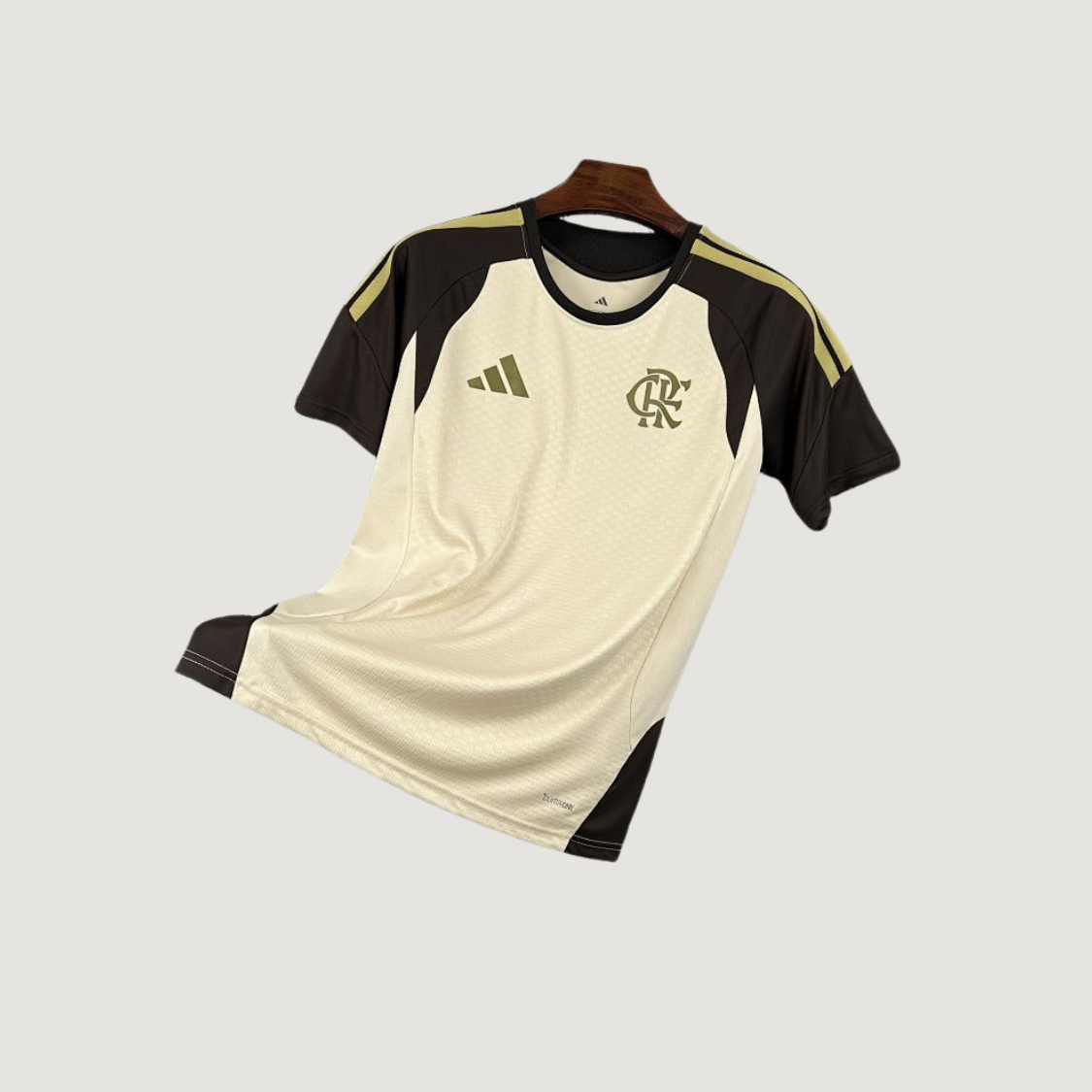 Flamengo – Maillot Pré-Match 2025/26 Homme – Beige, Marron - Covred