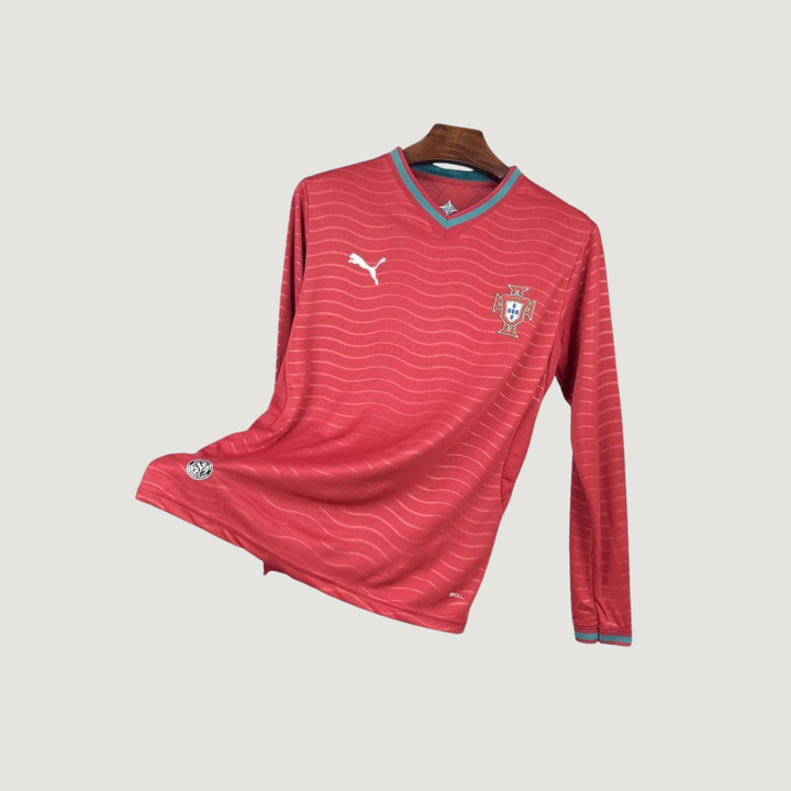 Portugal – Maillot Domicile Manches Longues Coupe du Monde 2026 – Rouge, Vert - Covred