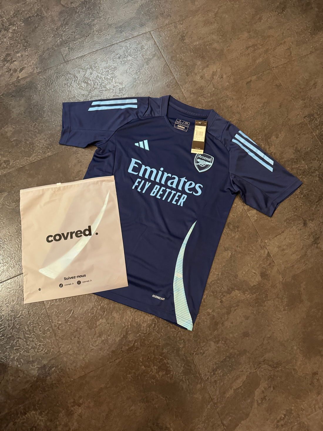 Arsenal FC - Navy Training Shirt 24/25 - Bleu - Covred