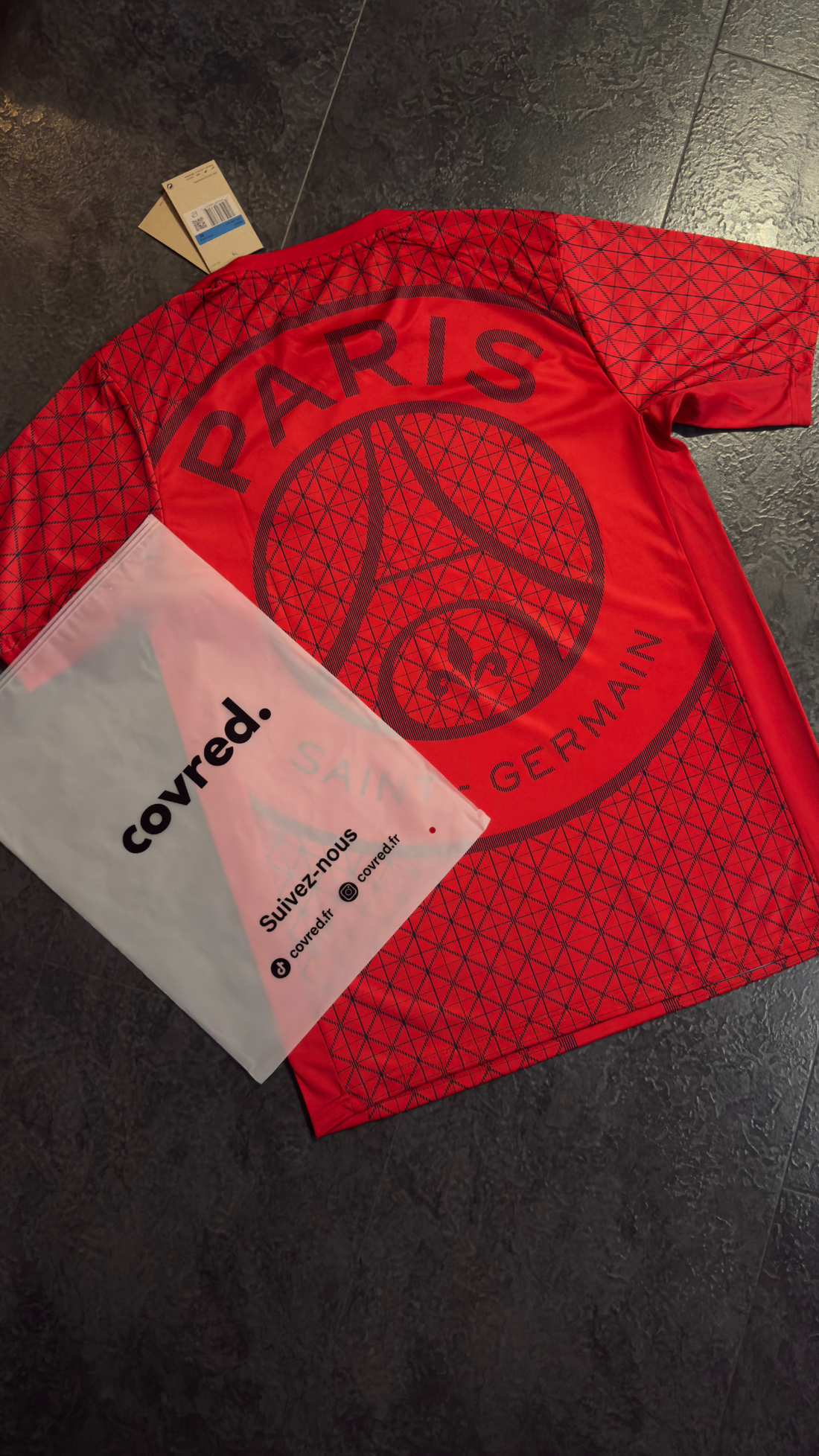 Paris Saint-Germain – Maillot Pré-Match 2025/2026 – Rouge & Bleu Nuit - Covred
