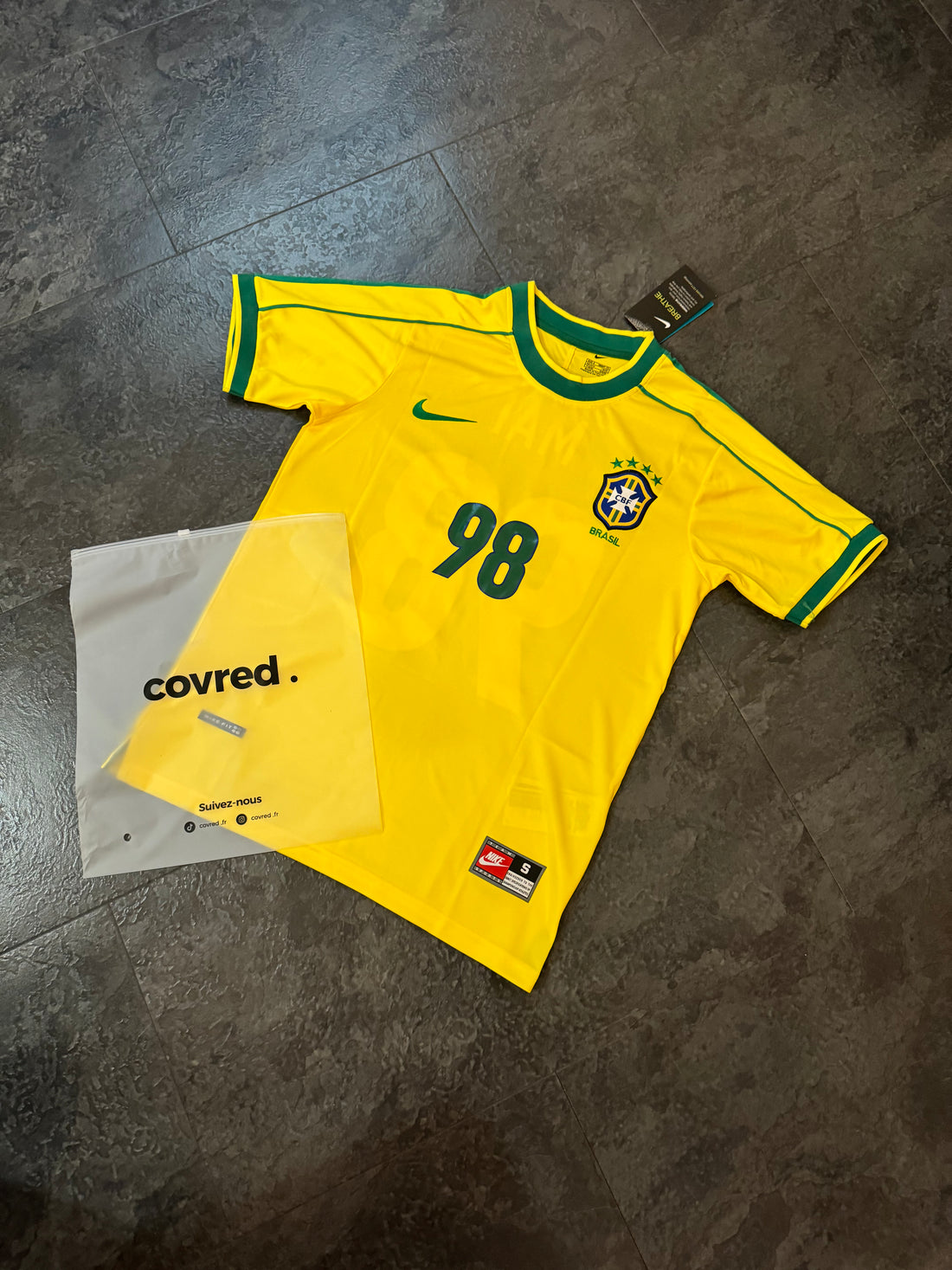 Brésil - Maillot Rétro 1998 - Jaune - Covred