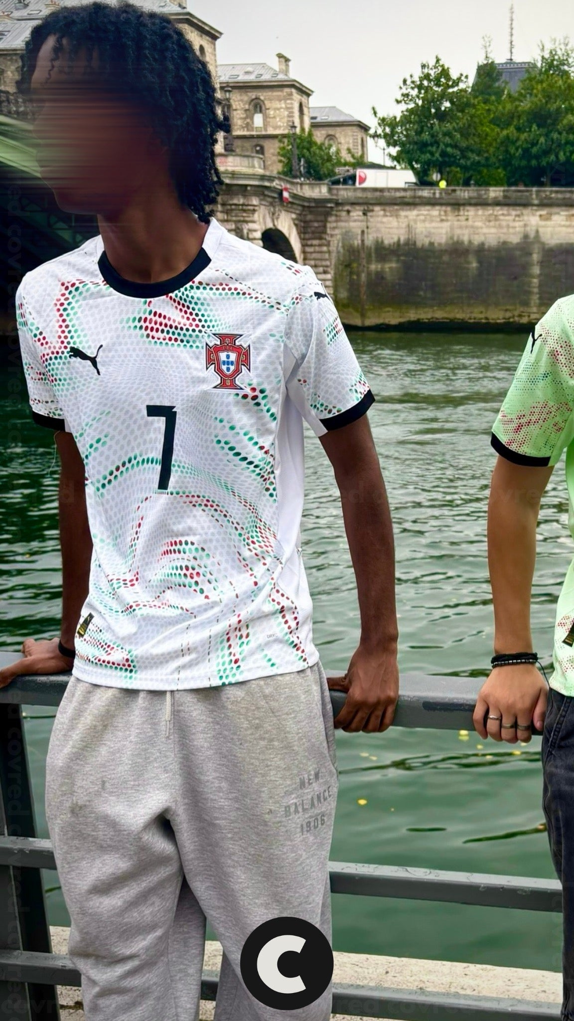 Portugal - Maillot Extérieur 2025 - Blanc,Vert et Noir - Covred