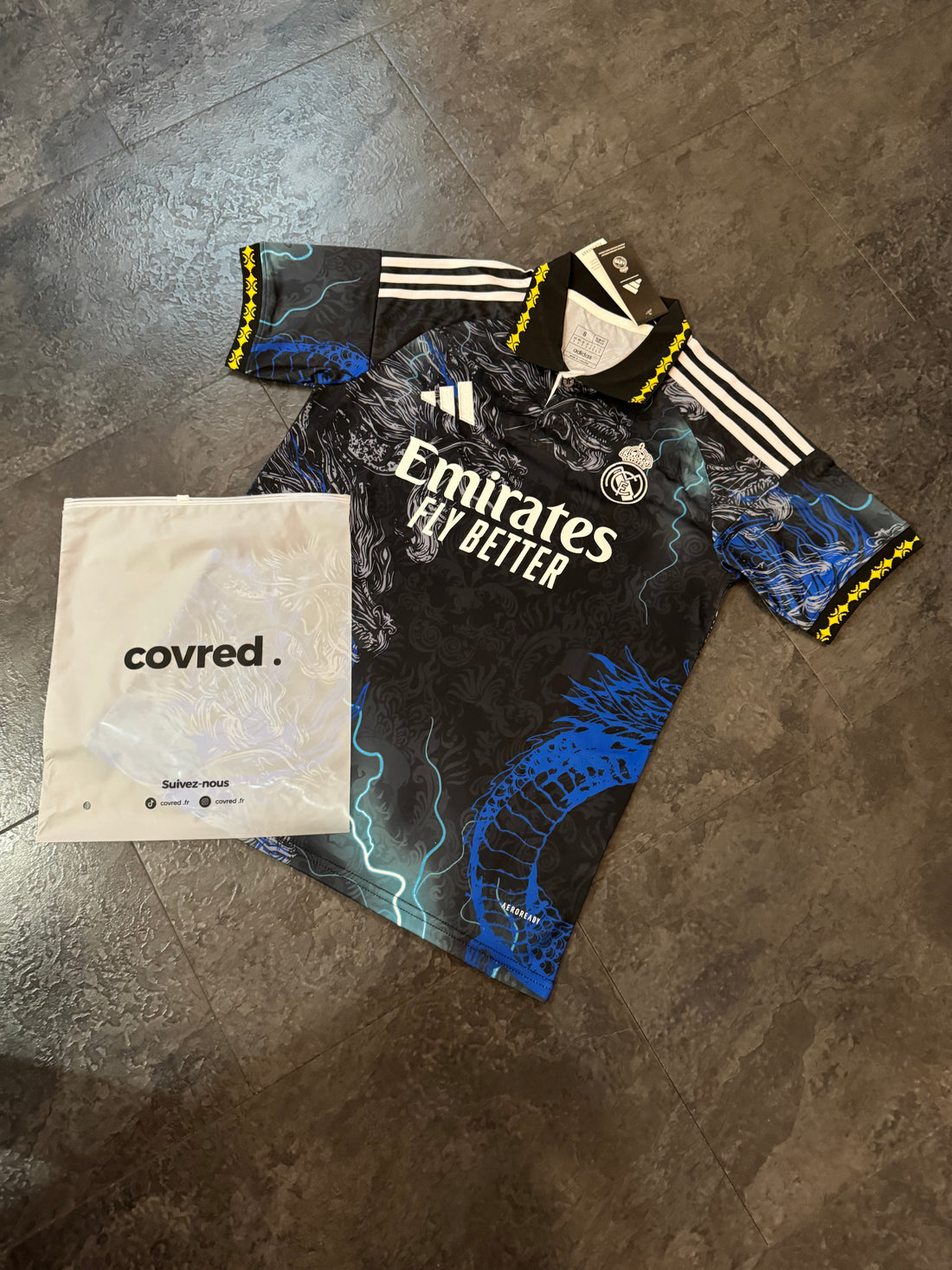 Real Madrid - Maillot Concept - Dragons Noir, Bleu - Covred