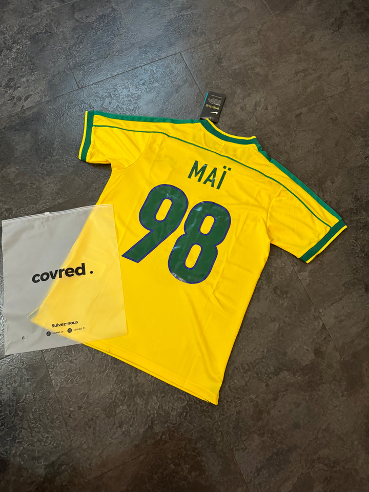 Brésil - Maillot Rétro 1998 - Jaune - Covred