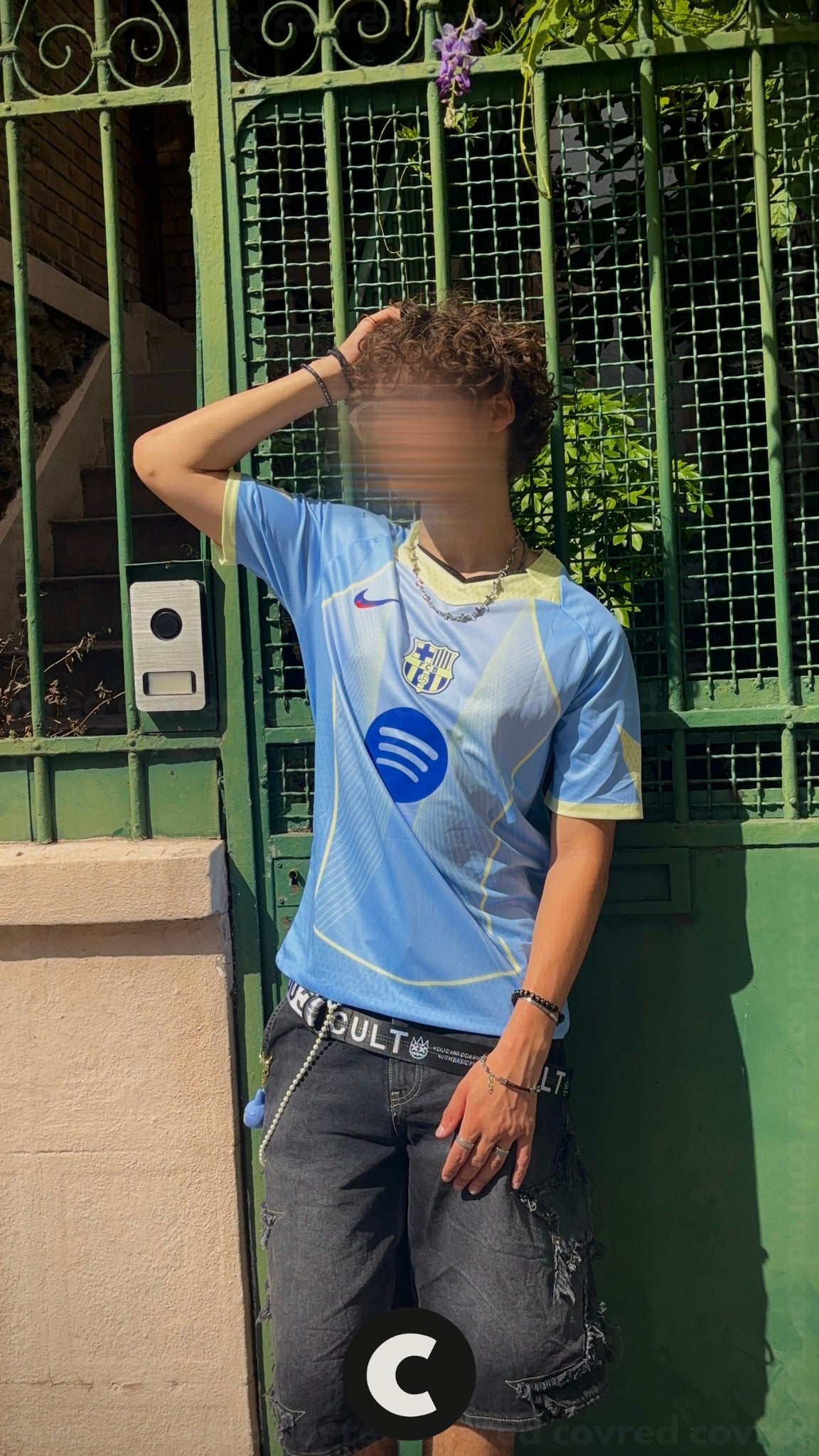 FC Barcelone – Maillot Concept 25/26 – Bleu Ciel & Jaune Pâle - Covred