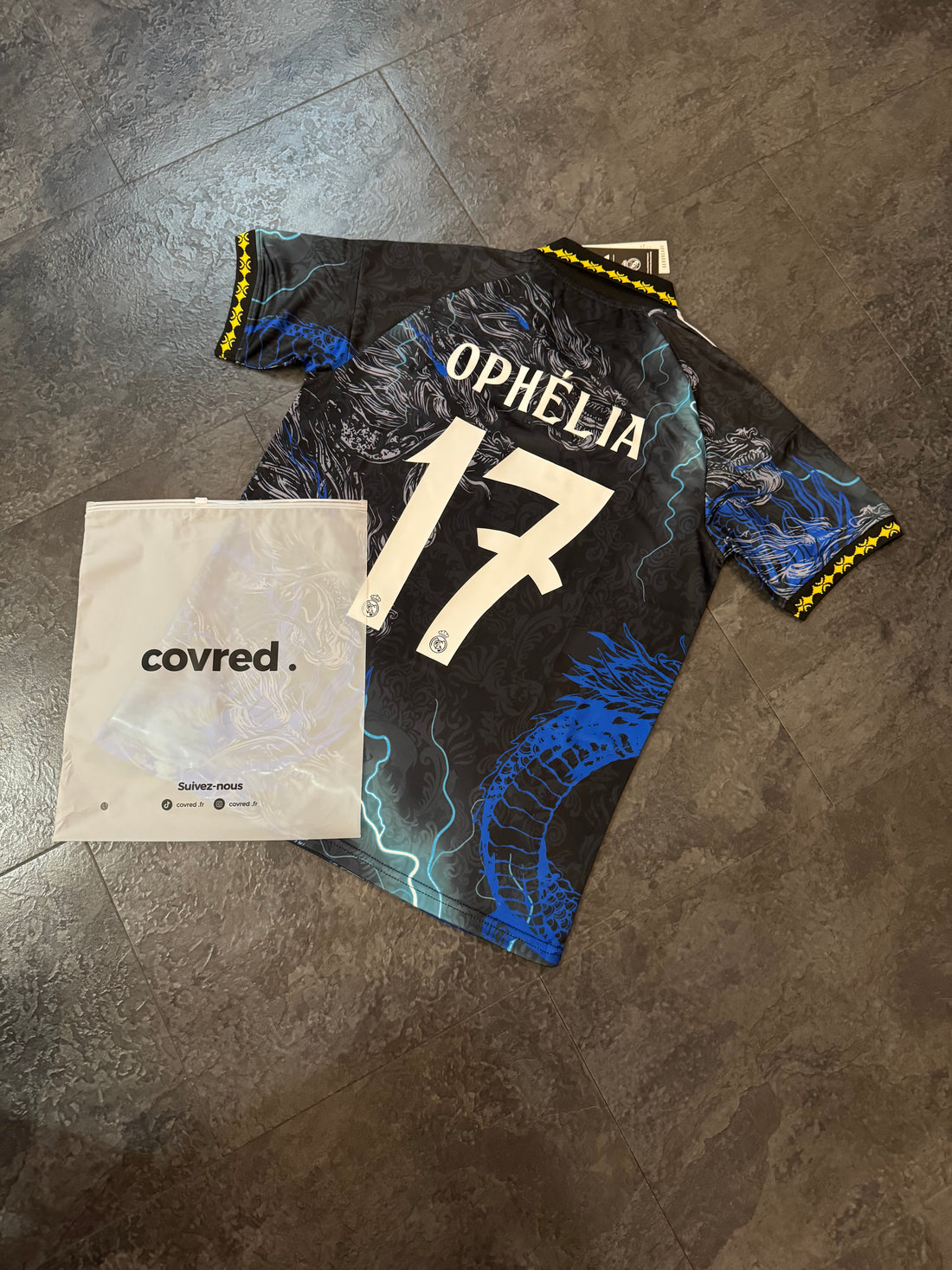 Real Madrid - Maillot Concept - Dragons Noir, Bleu - Covred