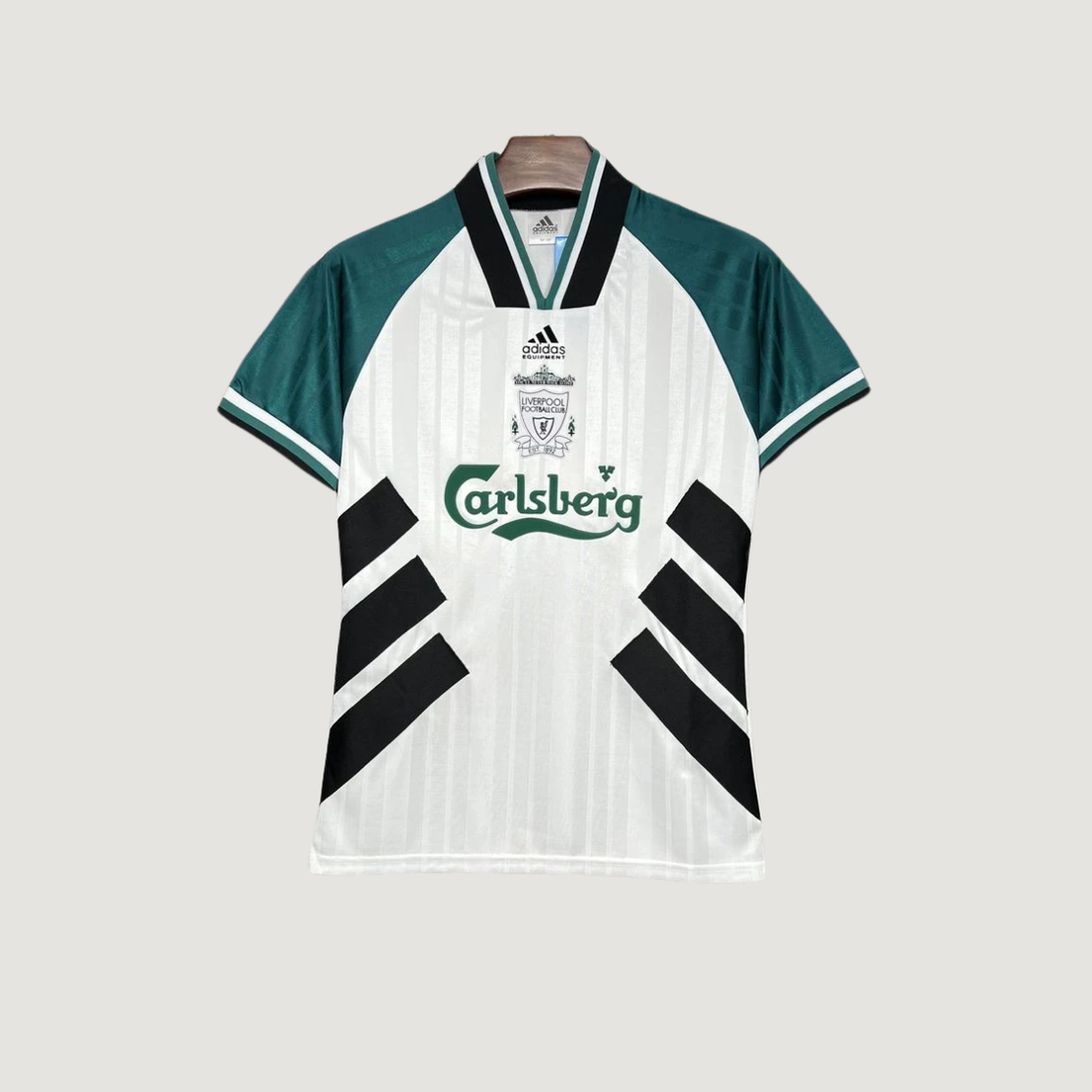 Liverpool – Maillot Rétro 1993/95 – Blanc, Vert - Covred