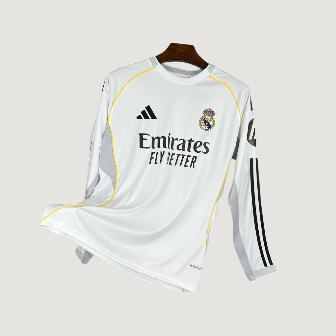 Real Madrid – Maillot Domicile 25/26 – Blanc (Manches Longues) - Covred