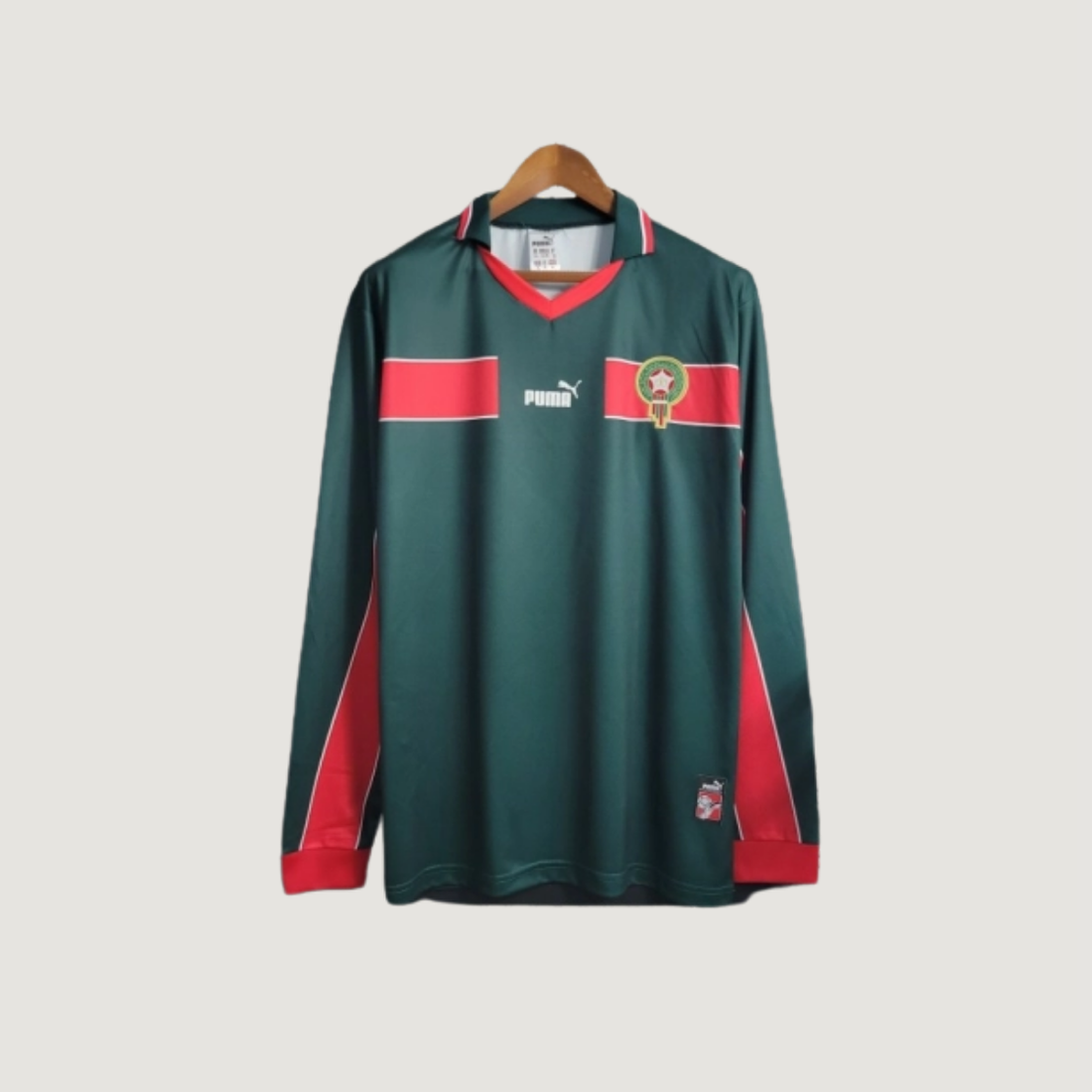 Maroc – Maillot Retro 1998 Manches Longues – Vert - Covred