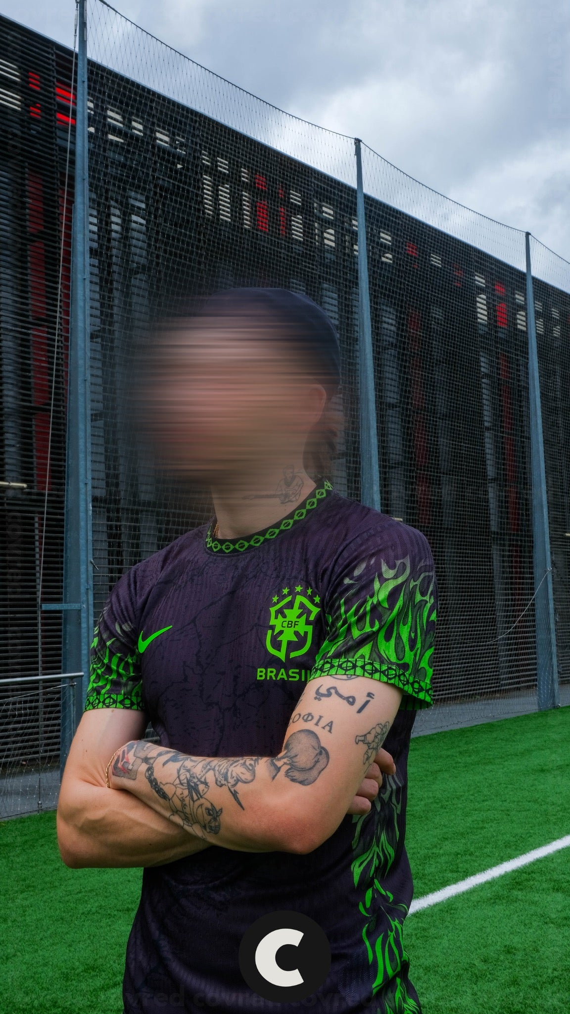 Brésil – Maillot Concept 2026 – Noir, Vert Fluo - Covred