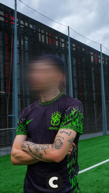 Brésil – Maillot Concept 2026 – Noir, Vert Fluo - Covred