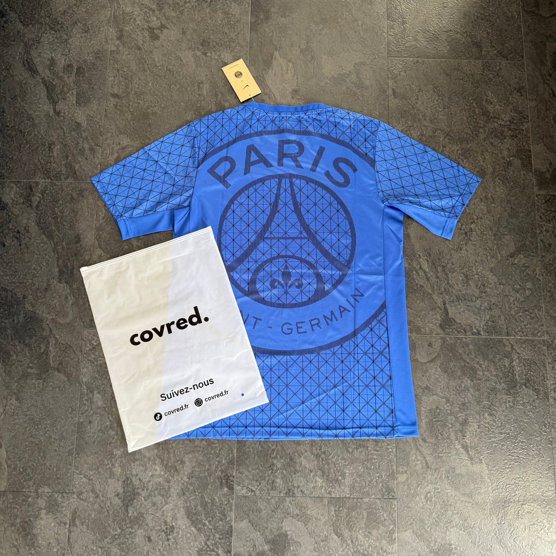 Paris Saint-Germain – Maillot Pré-Match 2025/26 – Bleu Électrique, Marine - Covred