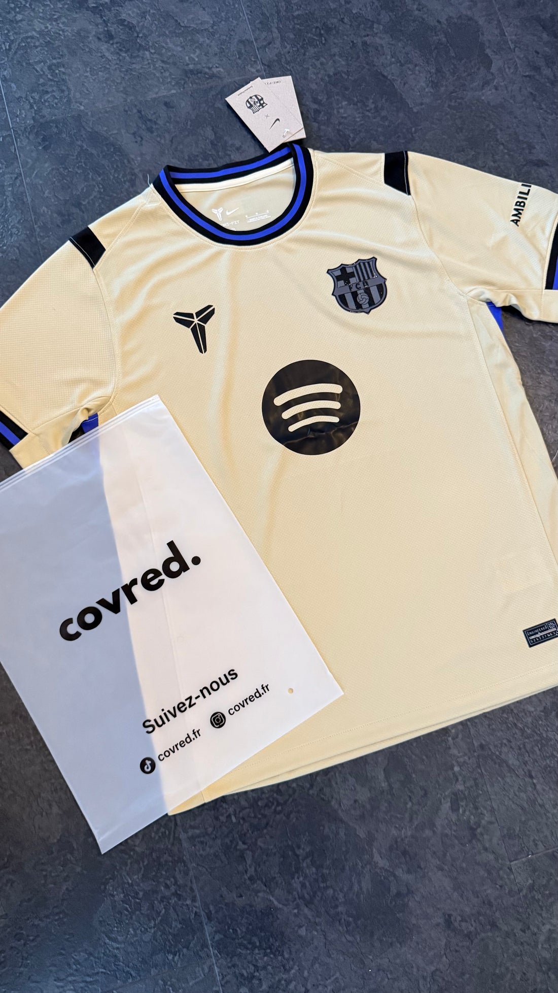 FC Barcelone - Maillot Extérieur 25/26 Kobe Tribute – Crème - Covred