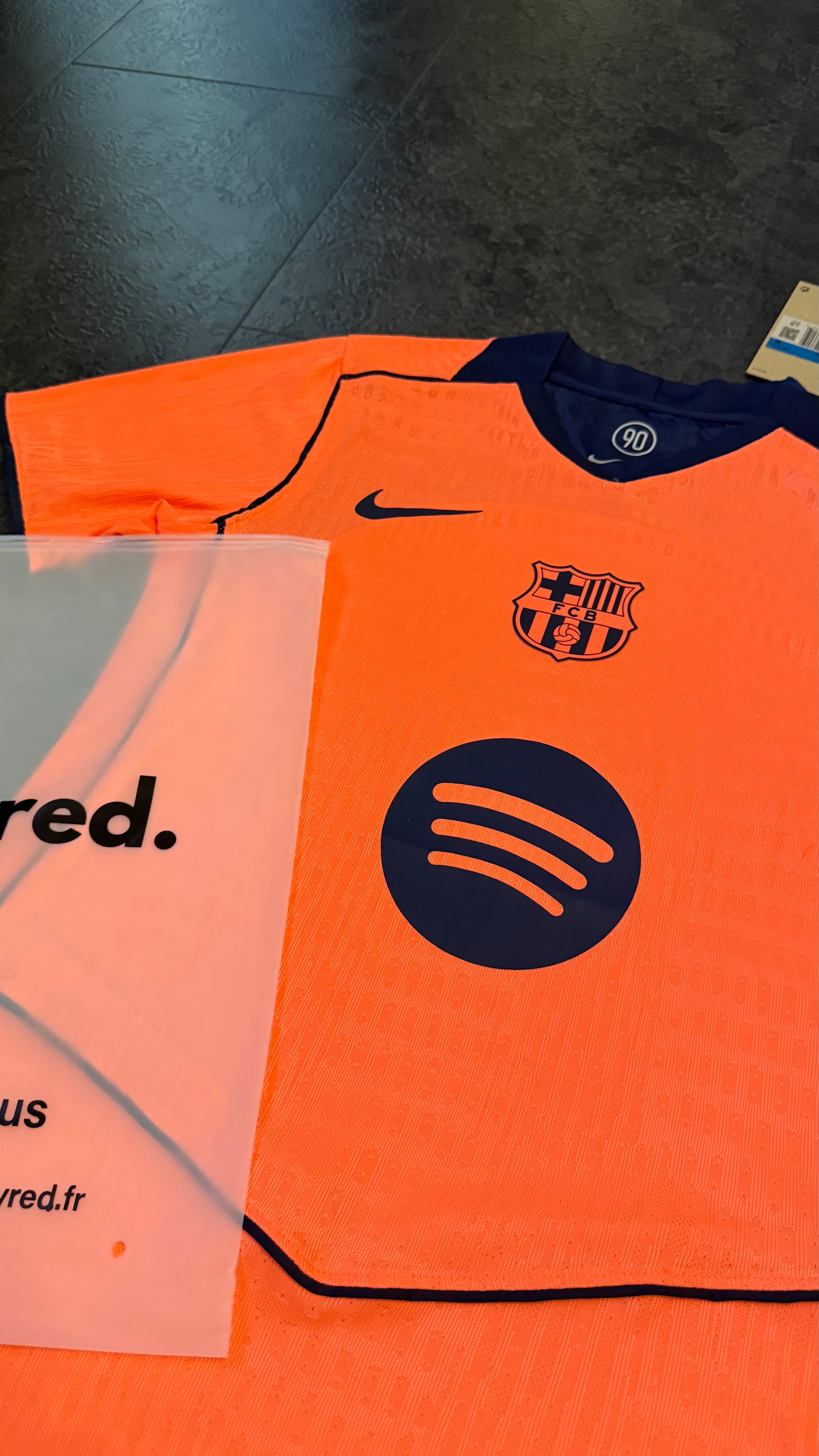 FC Barcelone – Maillot Third 25/26 – Orange, Marine - Covred