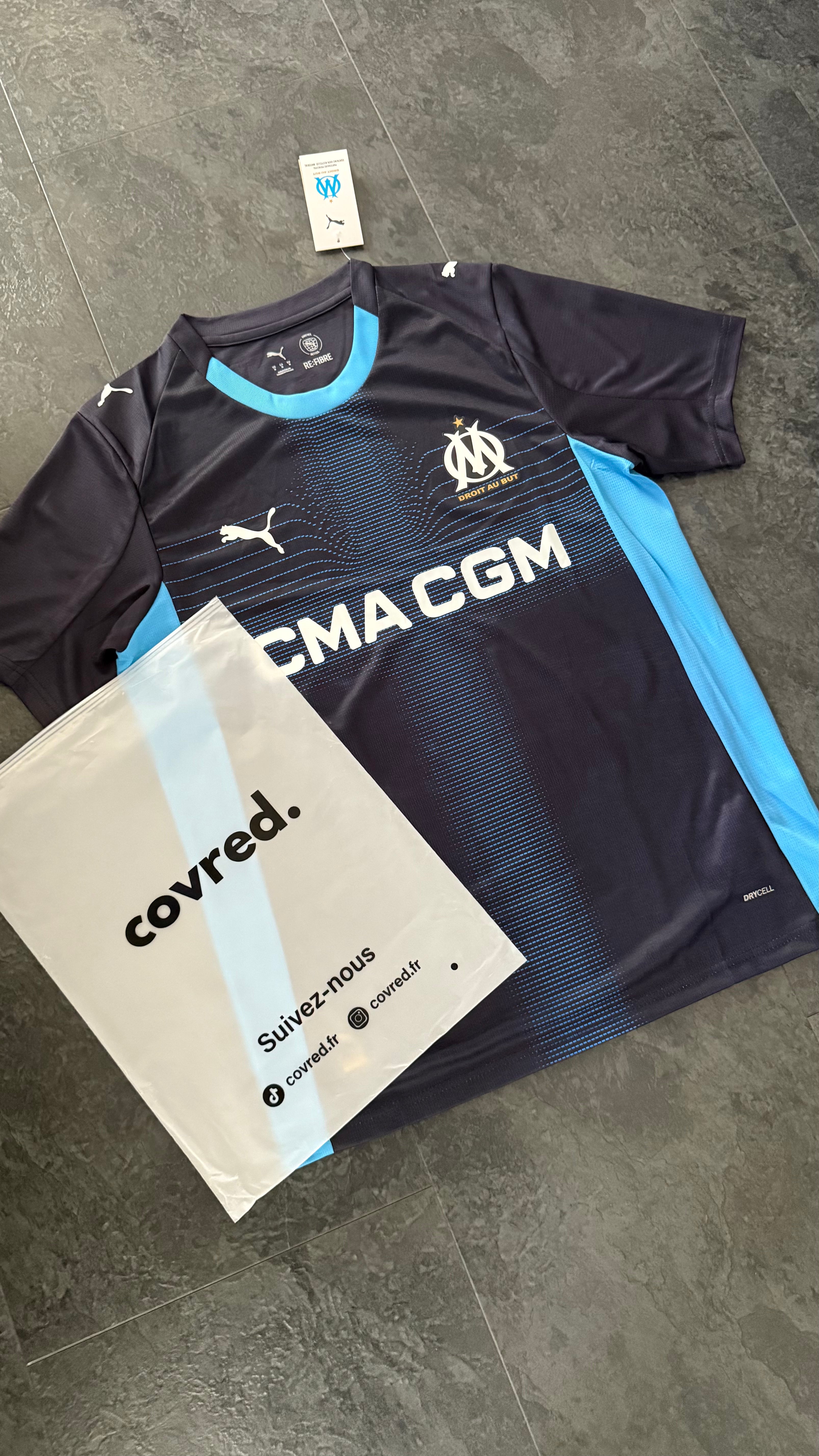 Olympique de Marseille – Maillot Extérieur 2025/26 – Bleu marine - Covred