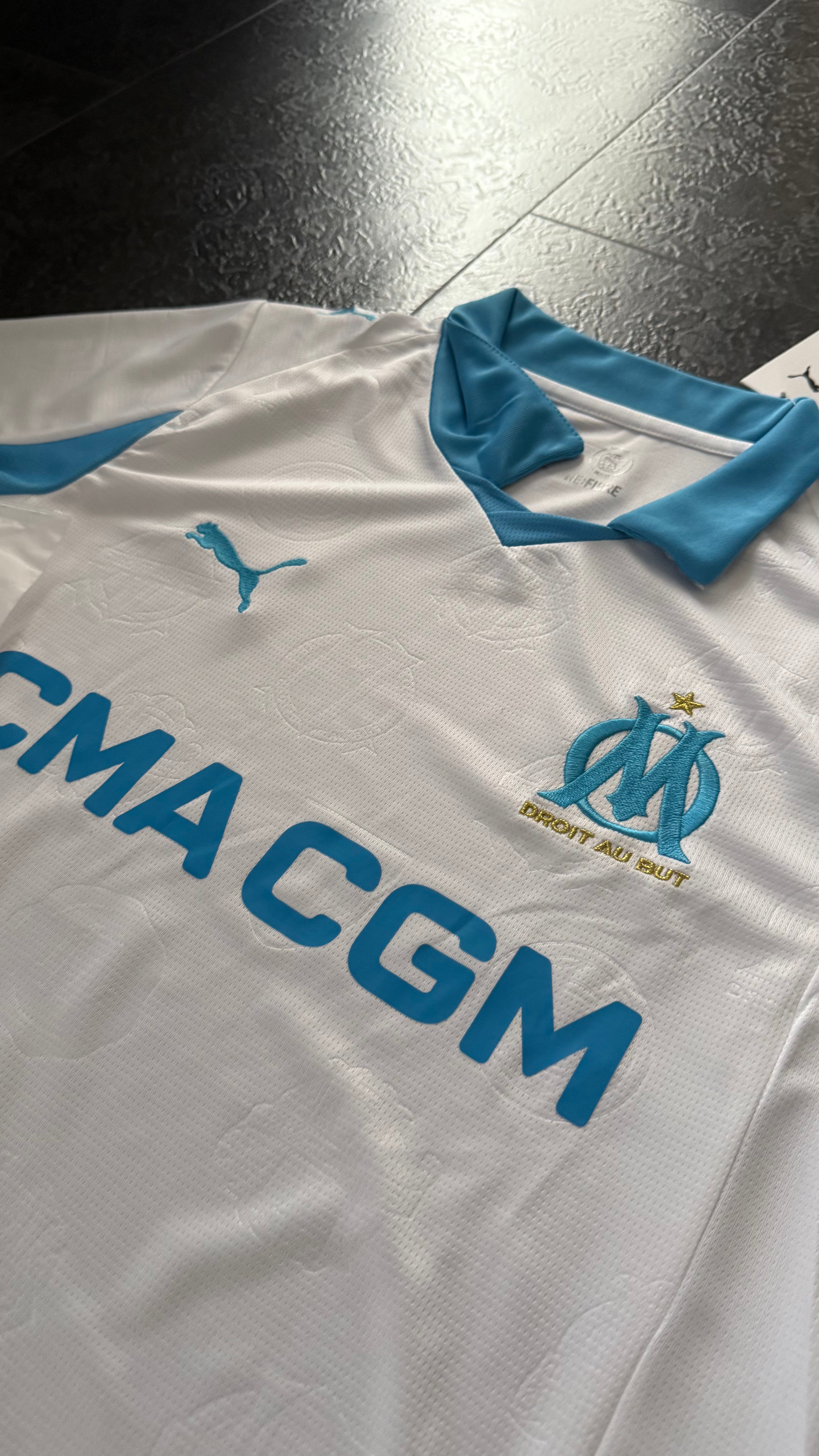 Olympique de Marseille – Maillot Domicile 25/26 – Blanc & Bleu Azur - Covred