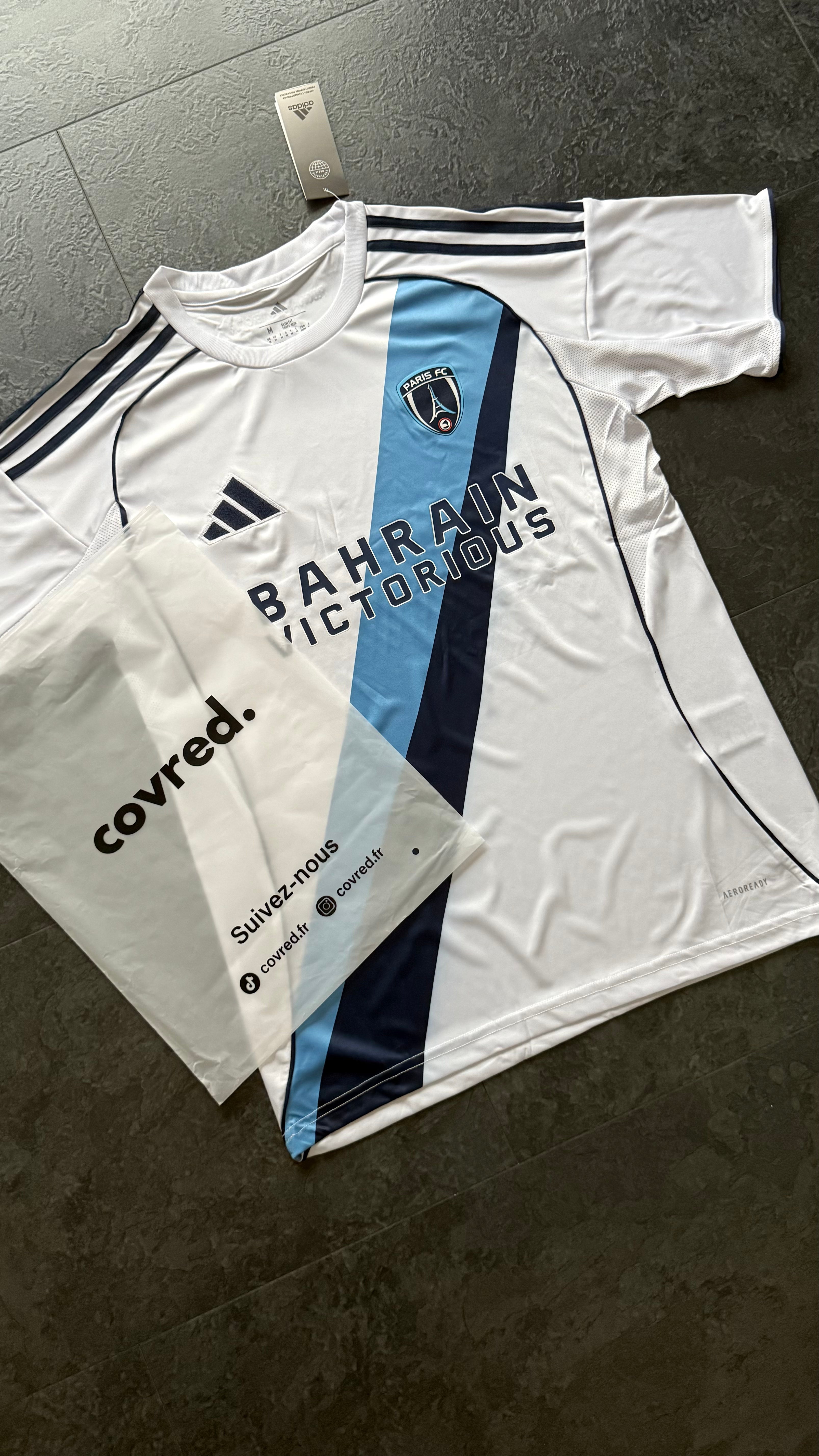 Paris FC – Maillot Extérieur 25/26 –  Blanc - Covred
