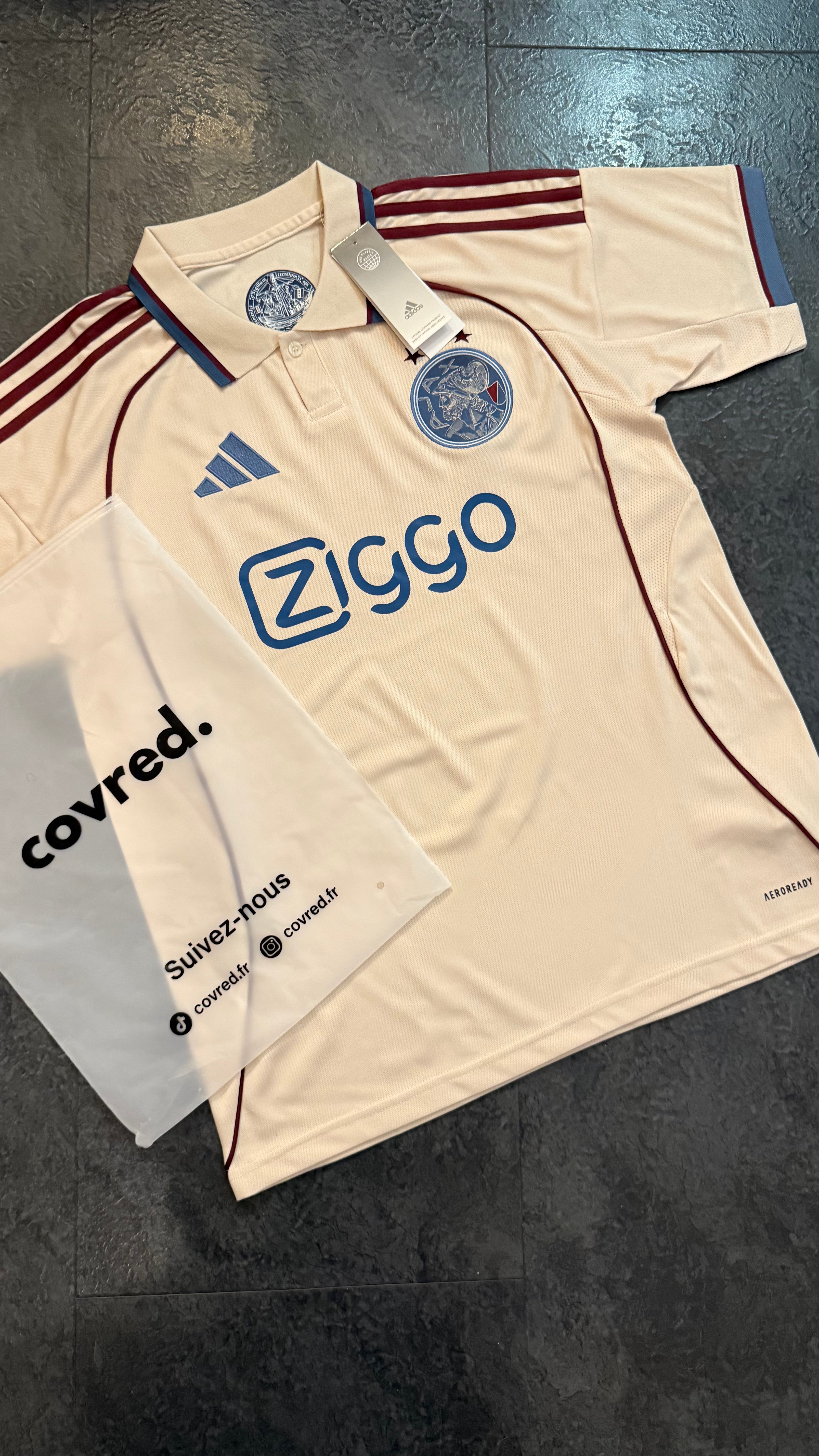 Ajax – Maillot Third 2025/26 – Beige, Bleu - Covred