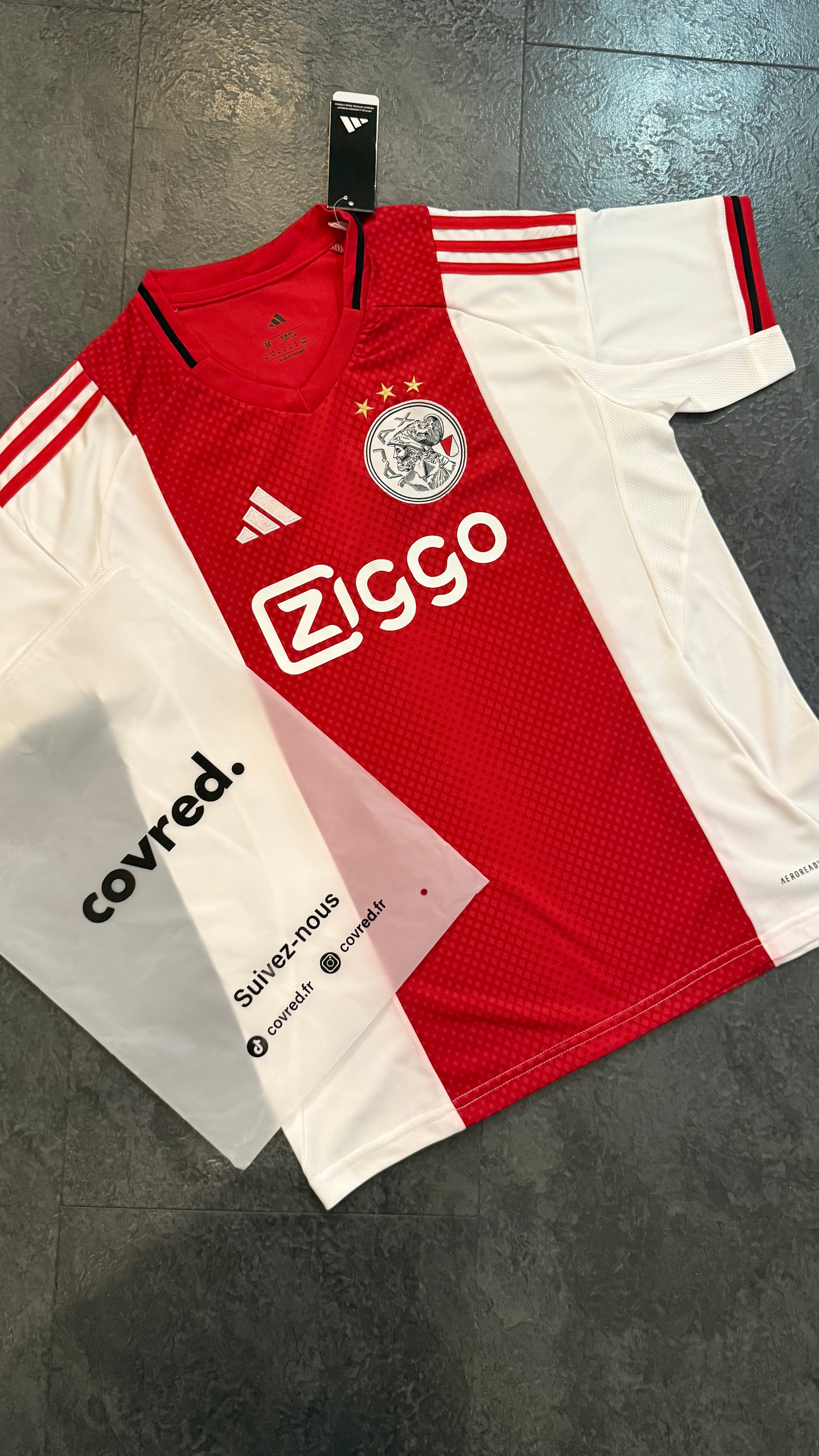 Ajax Amsterdam – Maillot Domicile 2025/26 – Rouge, Blanc - Covred