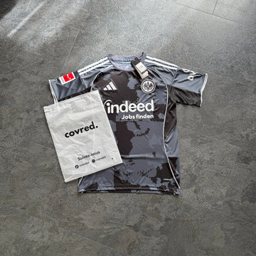 Eintracht Frankfurt – Maillot Extérieur 2025/26 – Gris, Noir - Covred