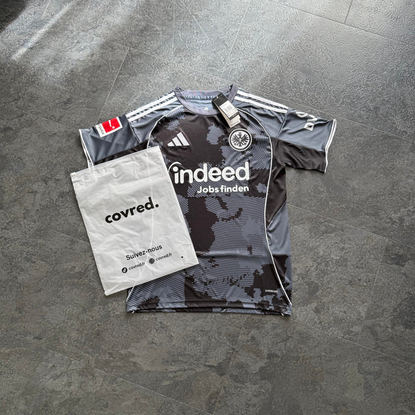 Eintracht Frankfurt – Maillot Extérieur 2025/26 – Gris, Noir - Covred
