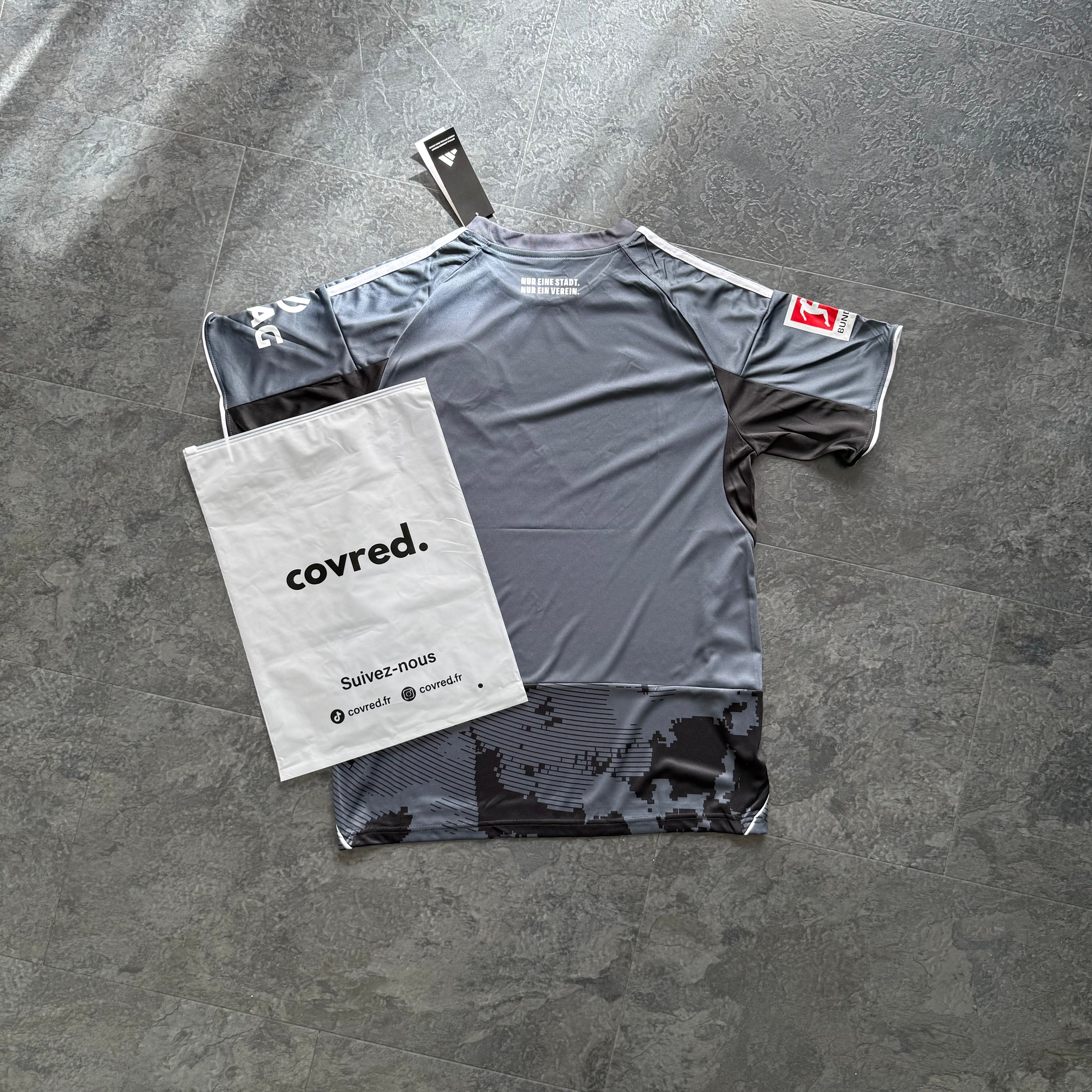 Eintracht Frankfurt – Maillot Extérieur 2025/26 – Gris, Noir - Covred
