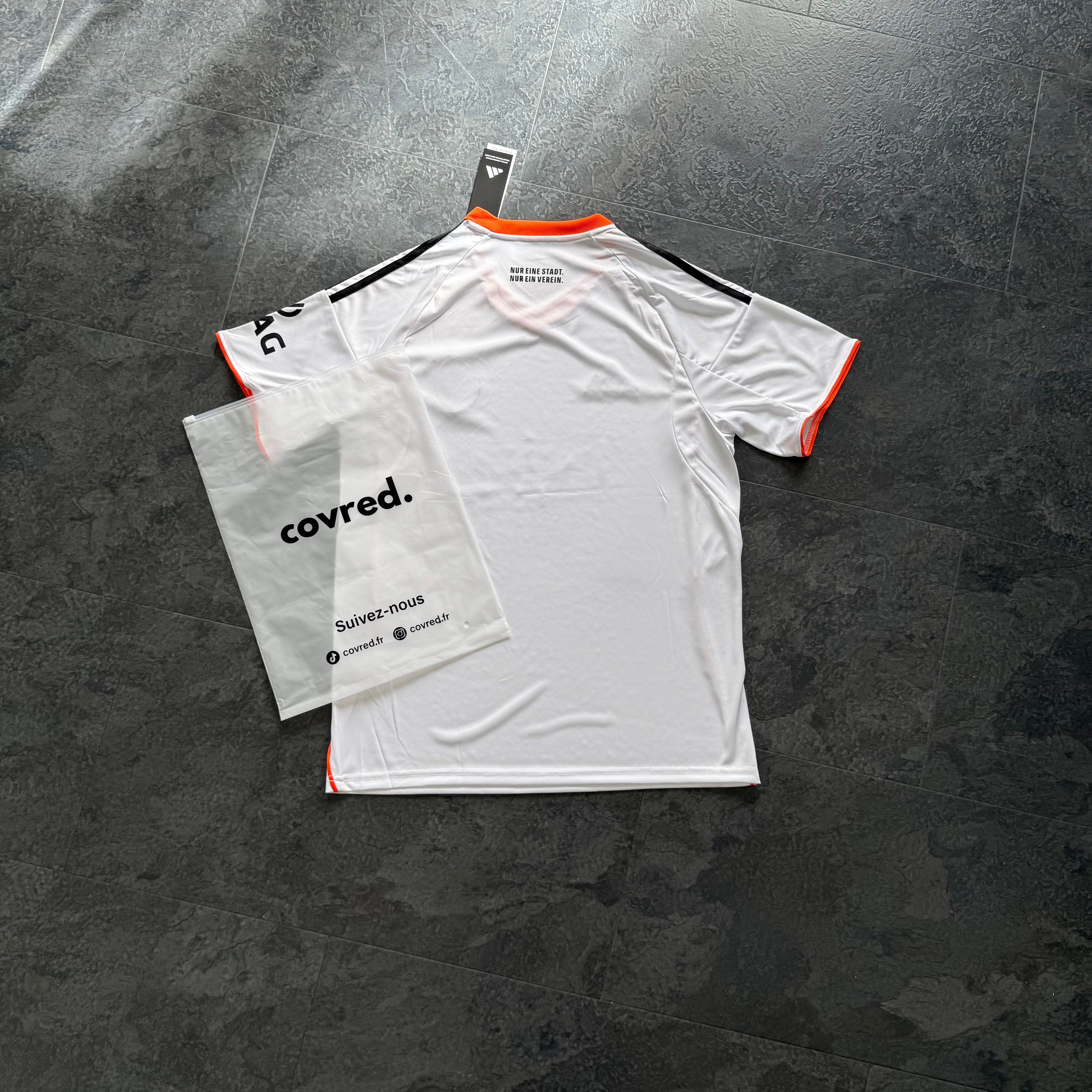 Eintracht Frankfurt – Maillot Extérieur 2025/26 – Blanc, Orange - Covred
