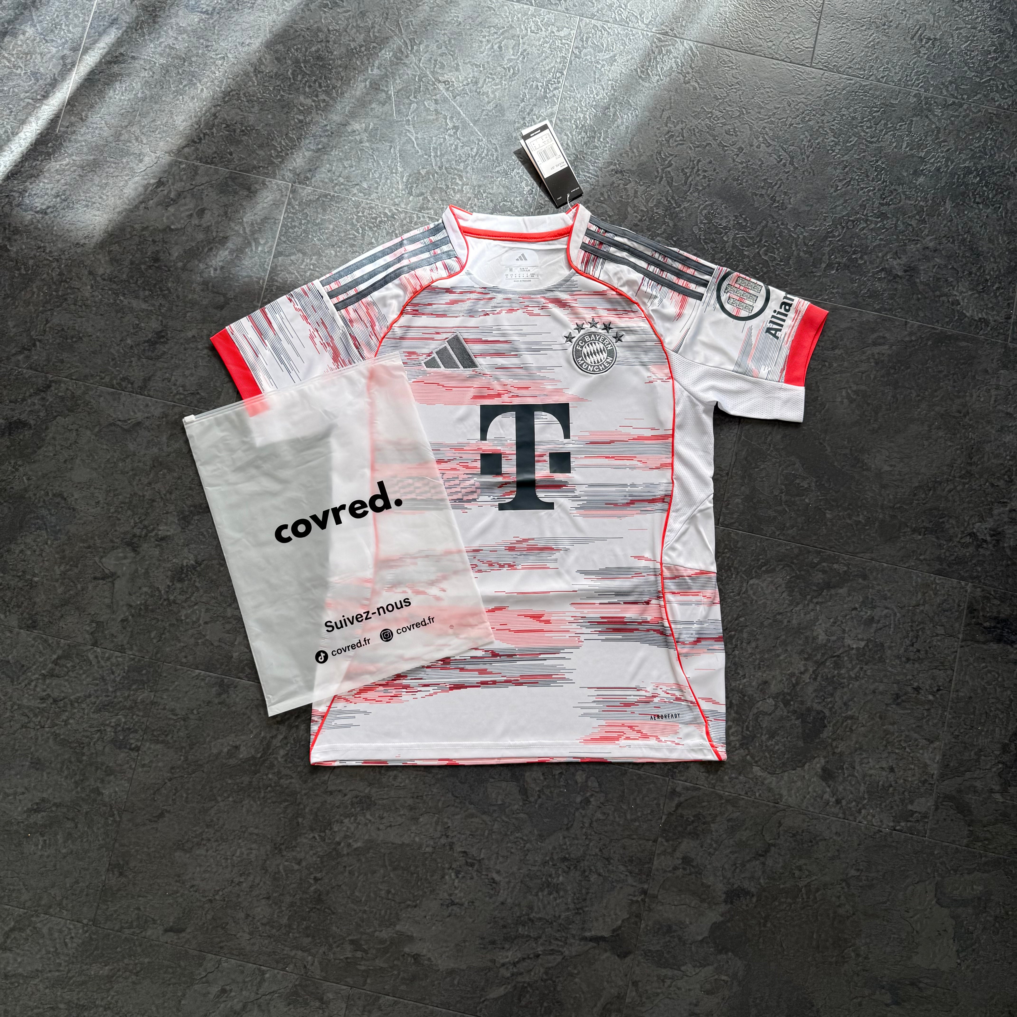 Bayern Munich – Maillot Extérieur 2025/2026 – Blanc, Rouge - Covred