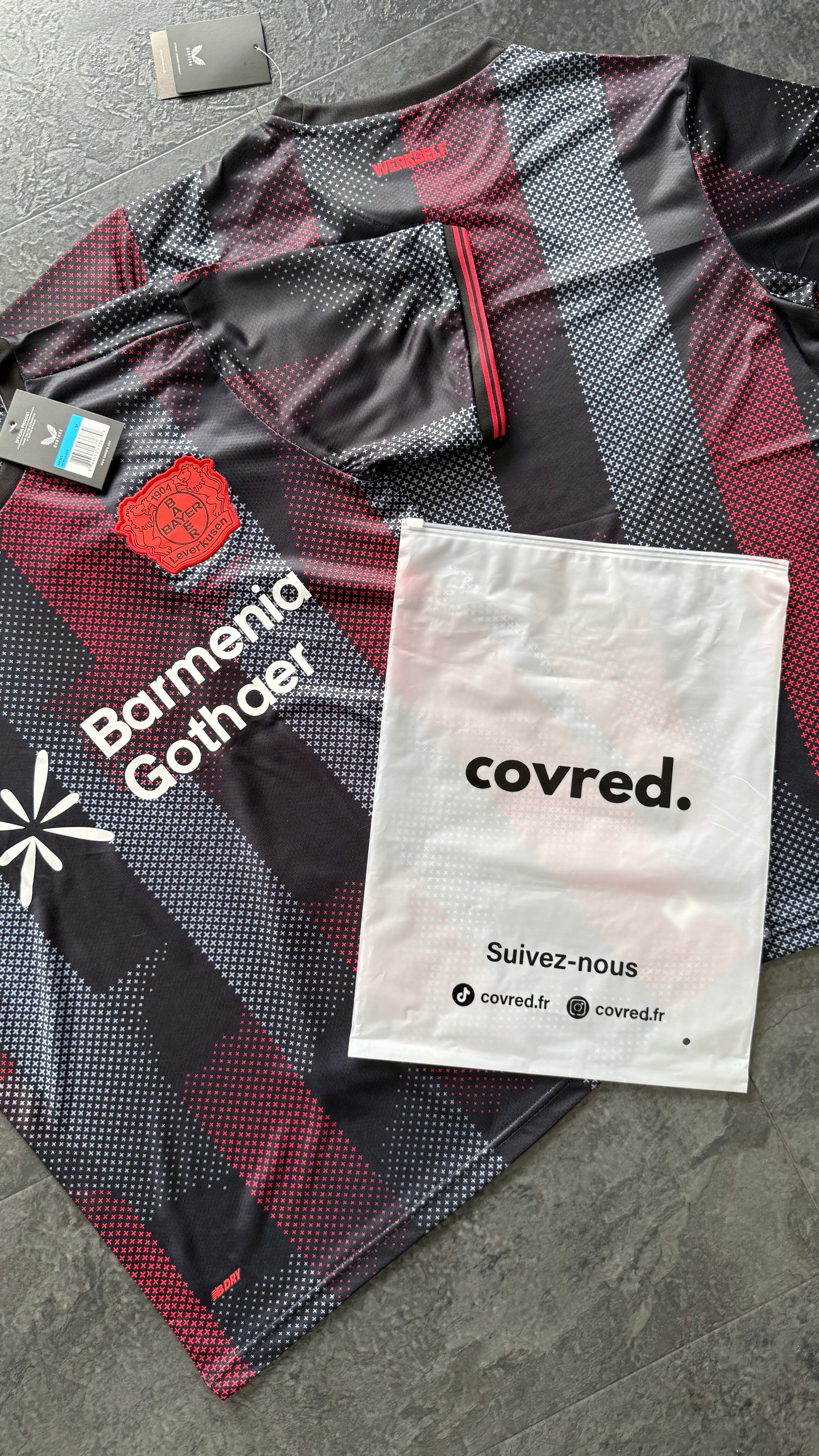 Bayer Leverkusen – Maillot Domicile 2025/26 – Noir, Rouge - Covred