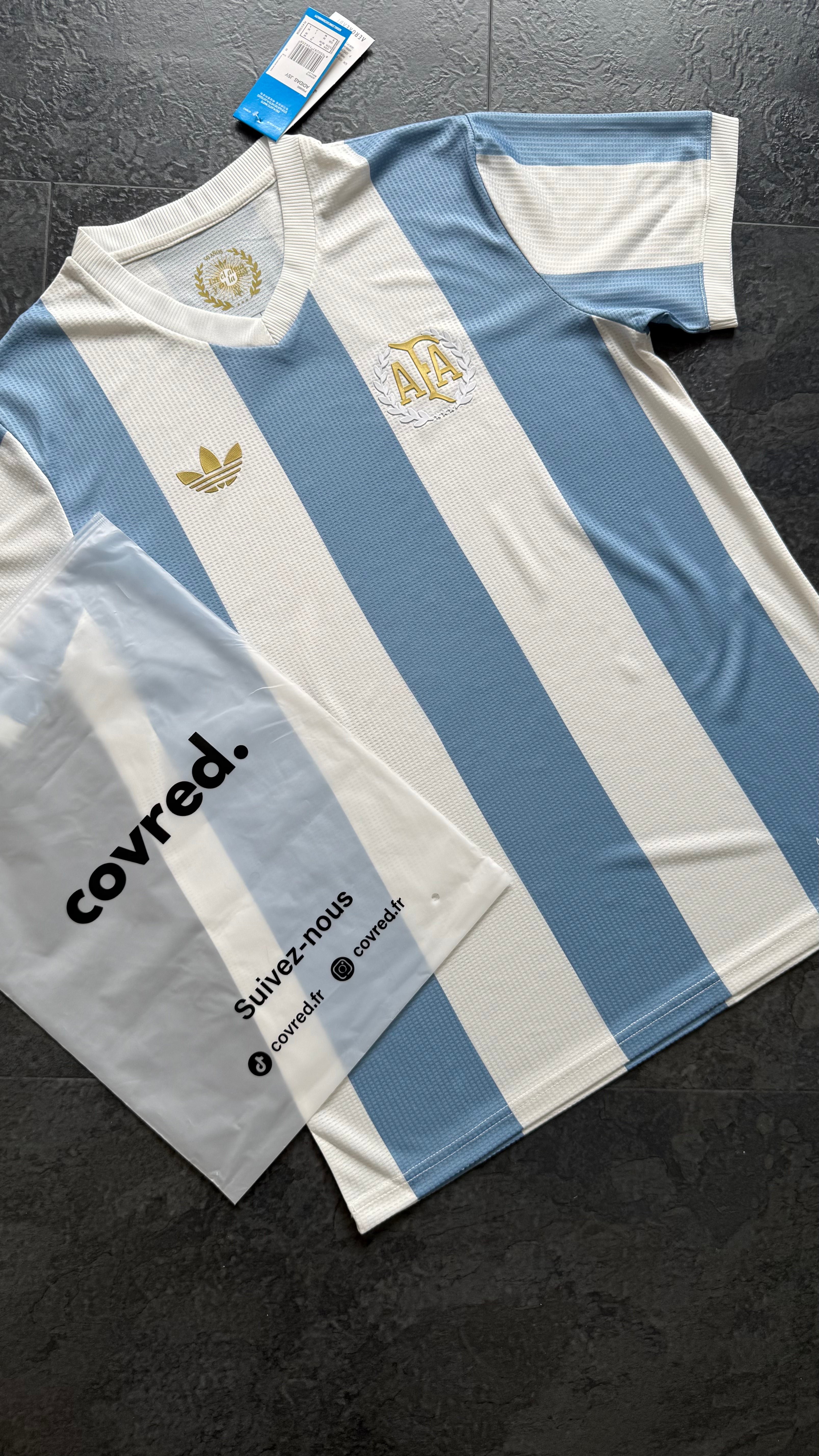 Argentine – Maillot Retro 50ème Anniversaire – Bleu ciel - Covred