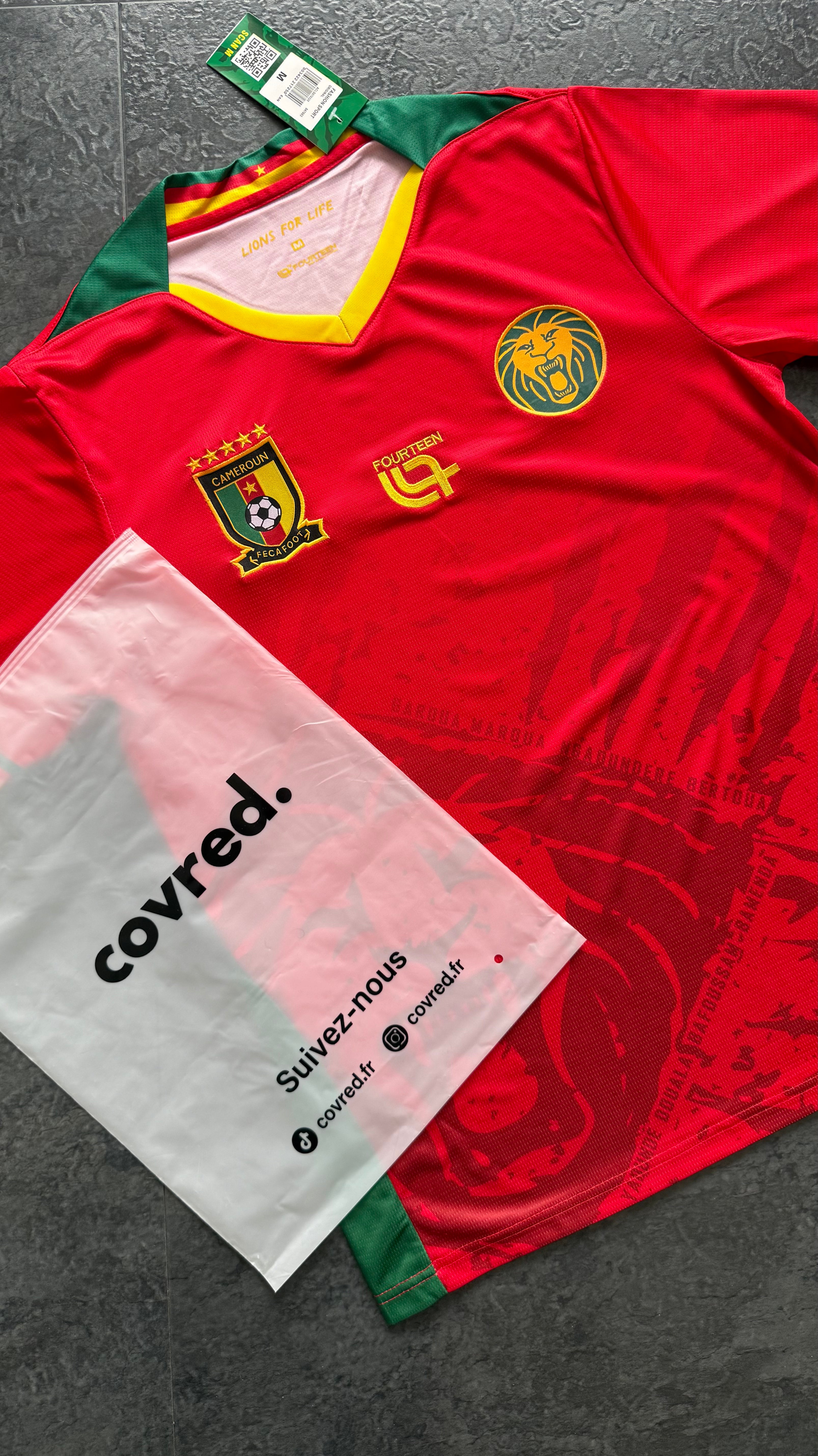 Cameroun – Maillot Extérieur 2025/26 – Rouge - Covred