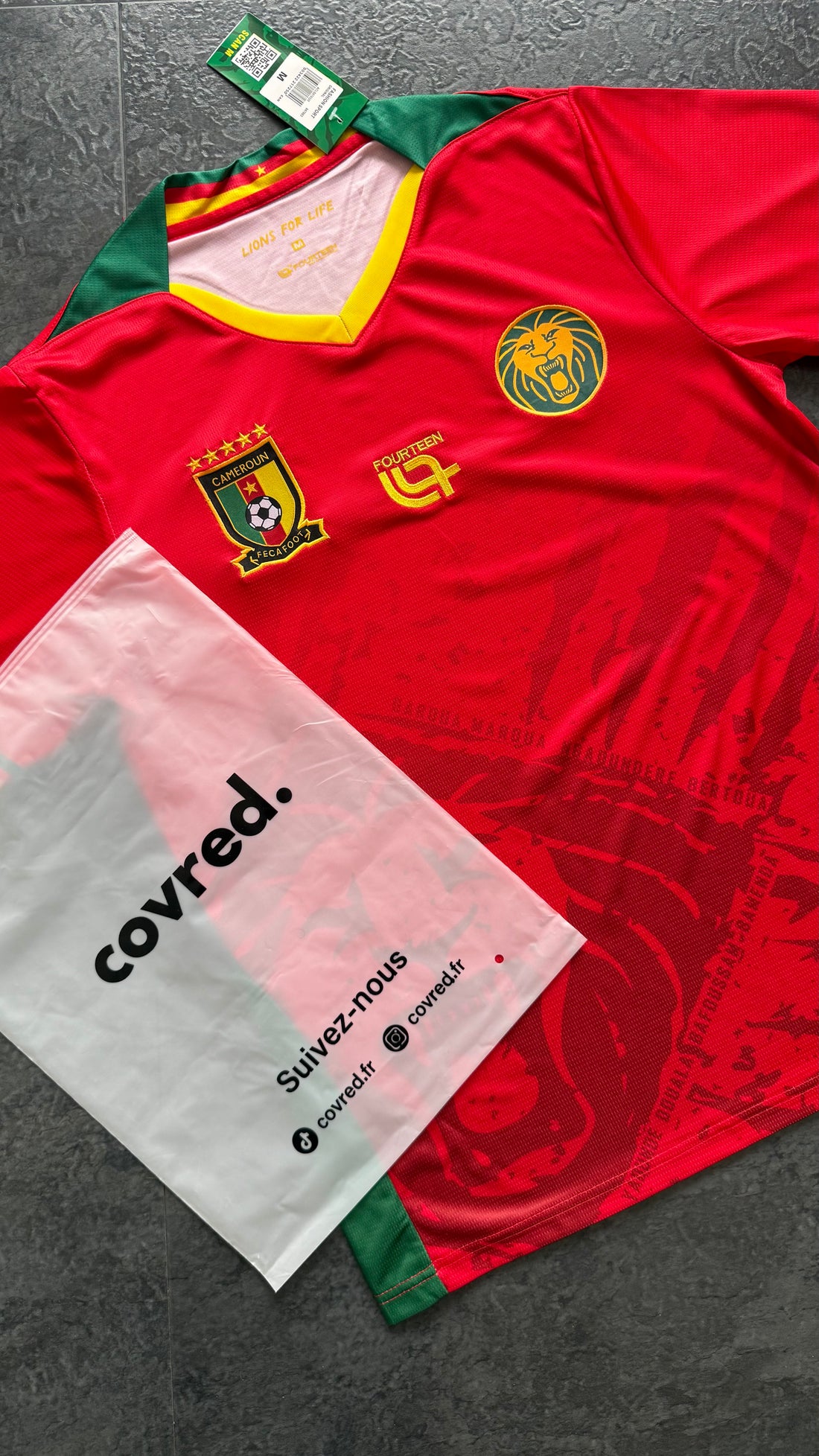 Cameroun – Maillot Extérieur 2025/26 – Rouge - Covred
