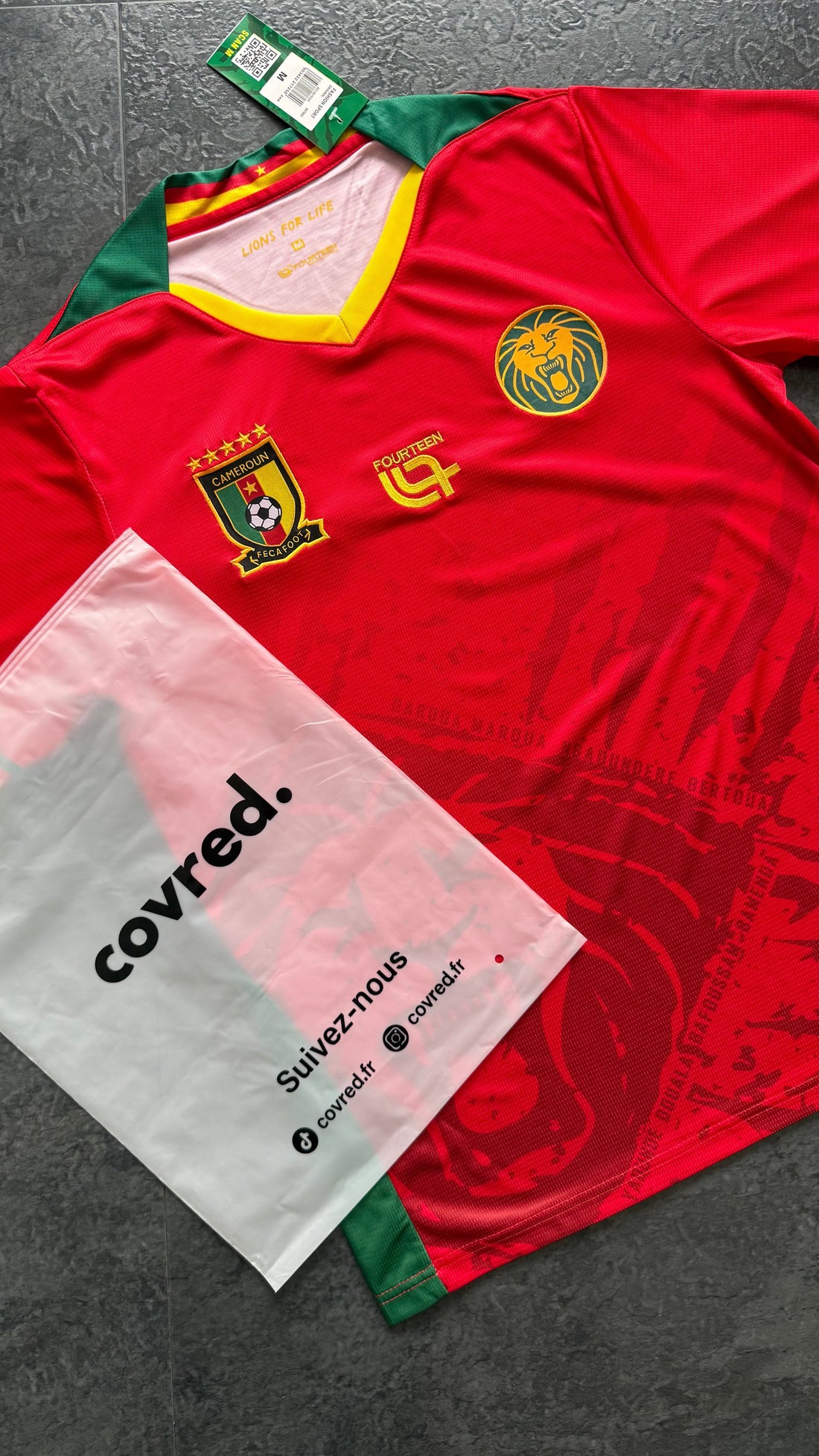Cameroun – Maillot Extérieur 2025/26 – Rouge - Covred