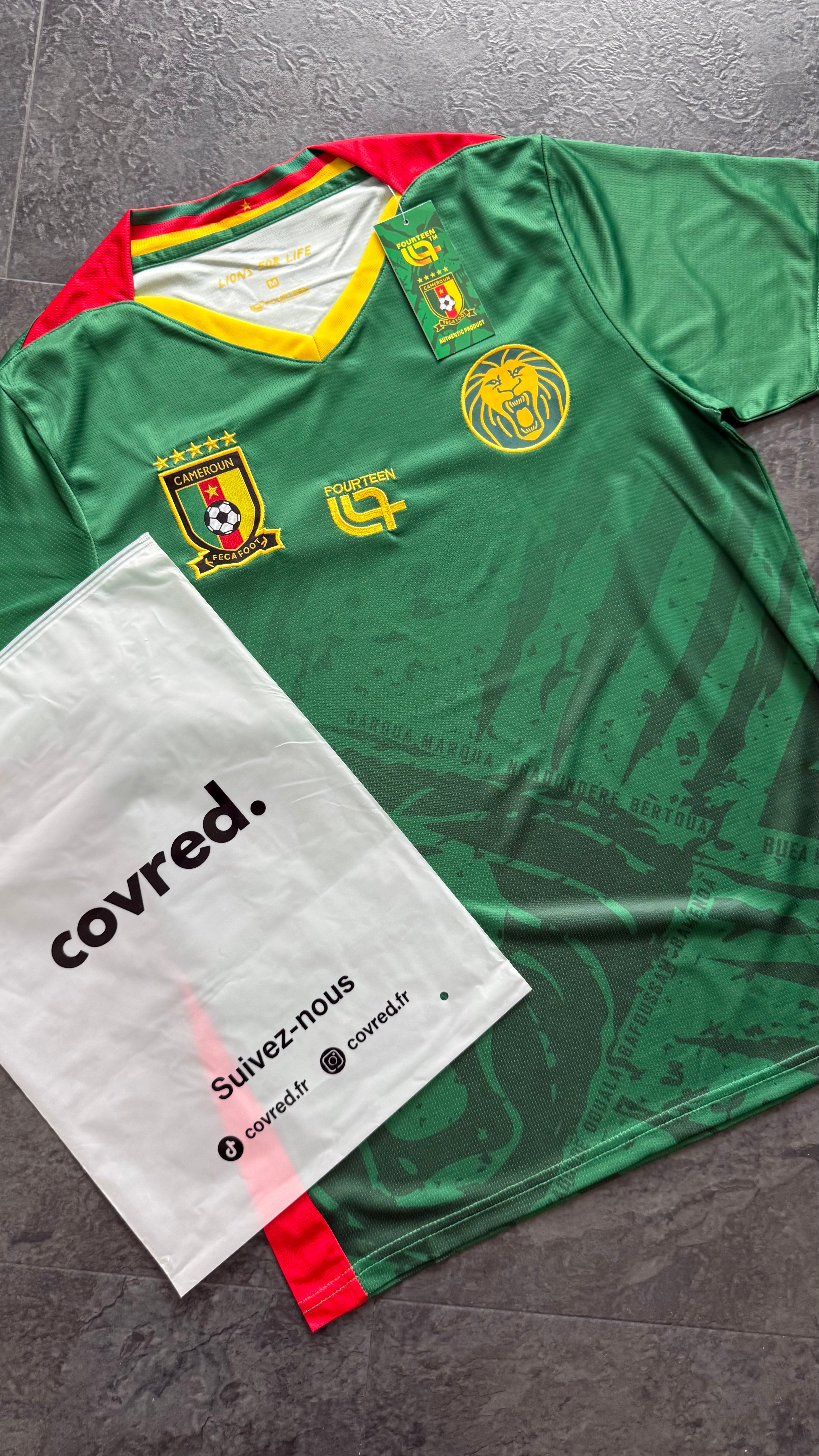 Cameroun – Maillot Domicile 2025/26 – Vert - Covred
