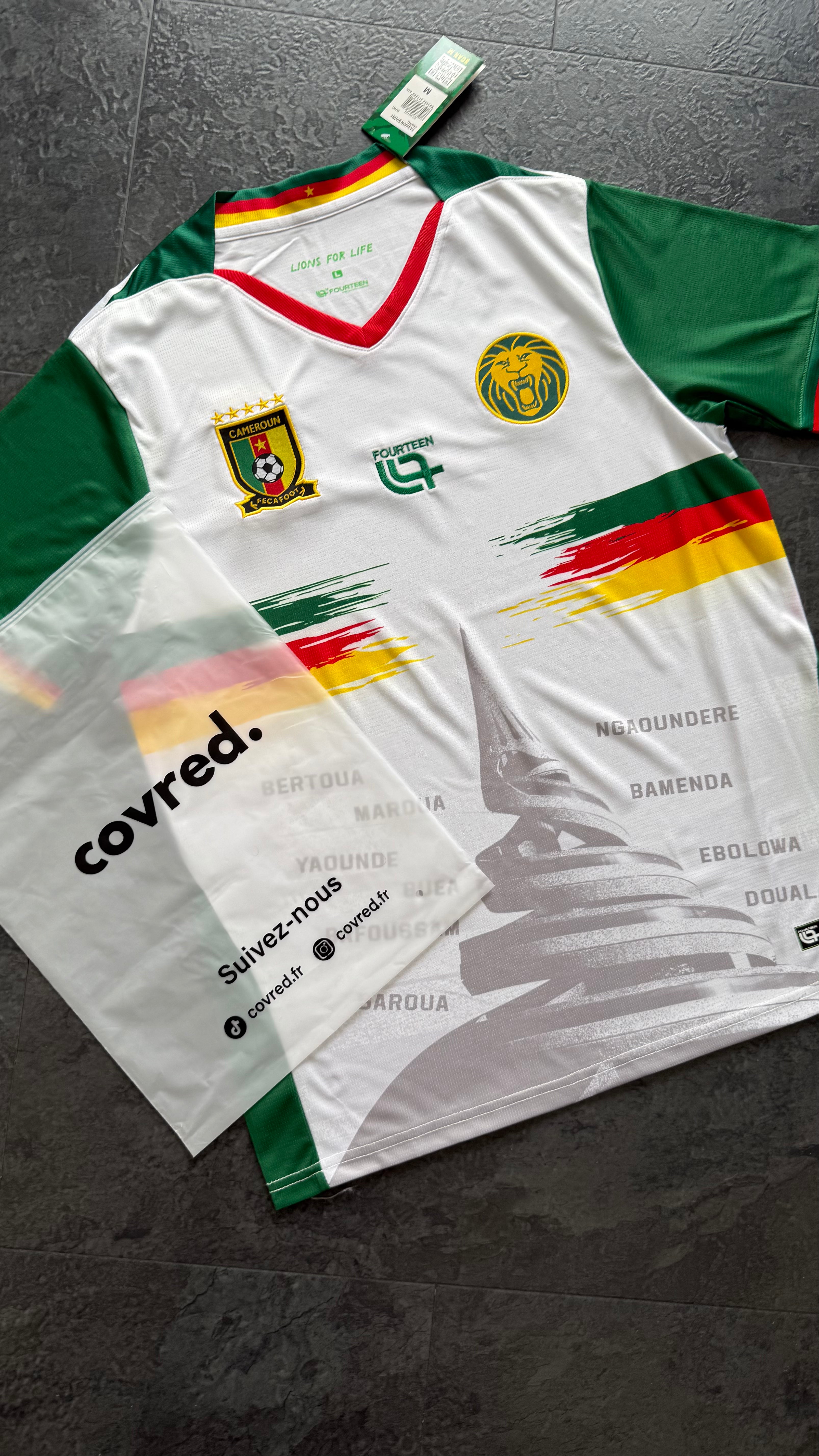 Cameroun – Maillot Third 2025/26 – Blanc - Covred