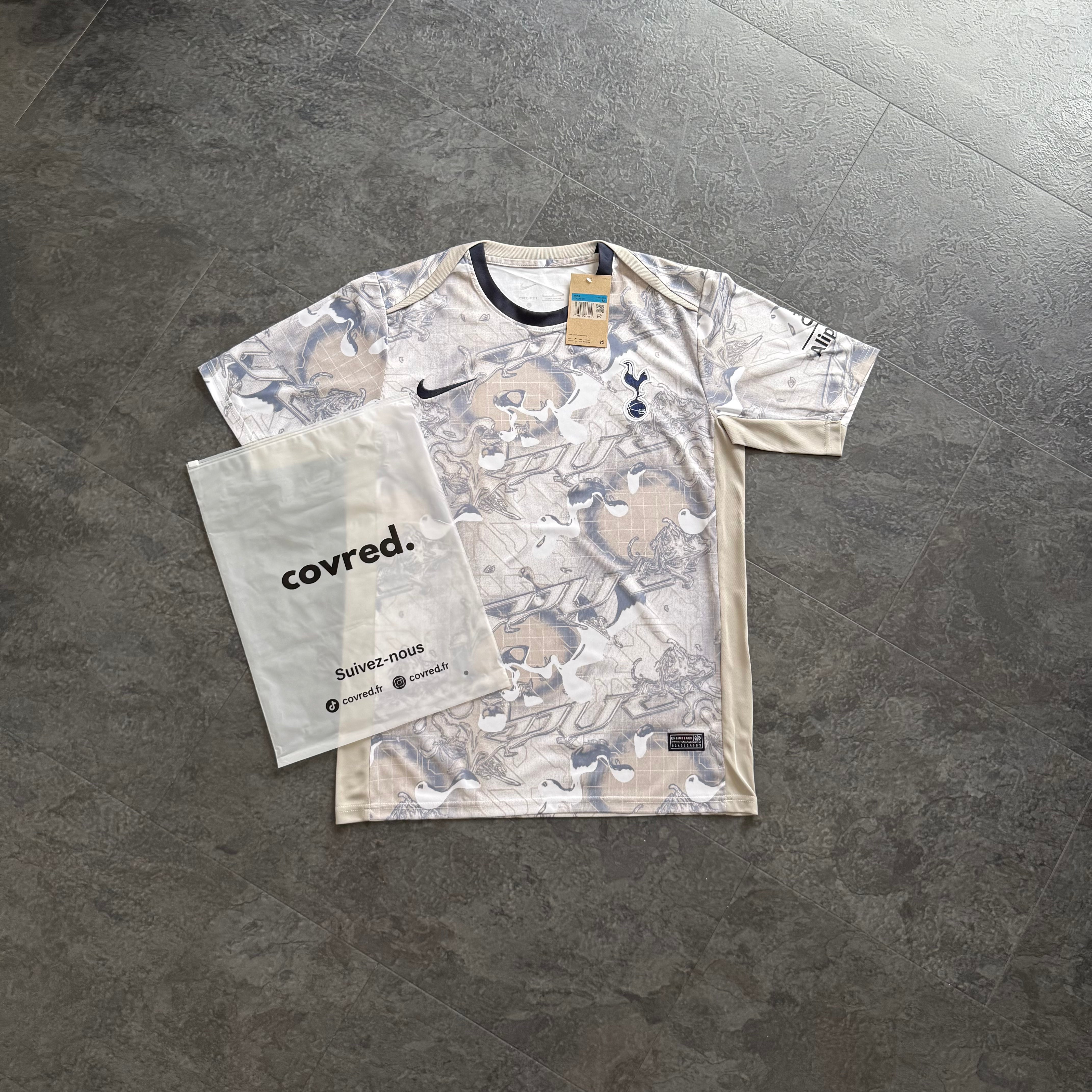 Tottenham – Maillot Pré-Match 2025/26 – Blanc, Beige - Covred