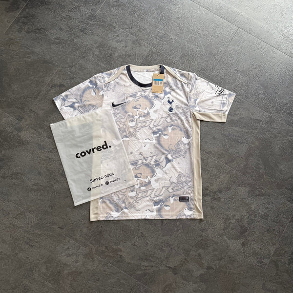 Tottenham – Maillot Pré-Match 2025/26 – Blanc, Beige - Covred